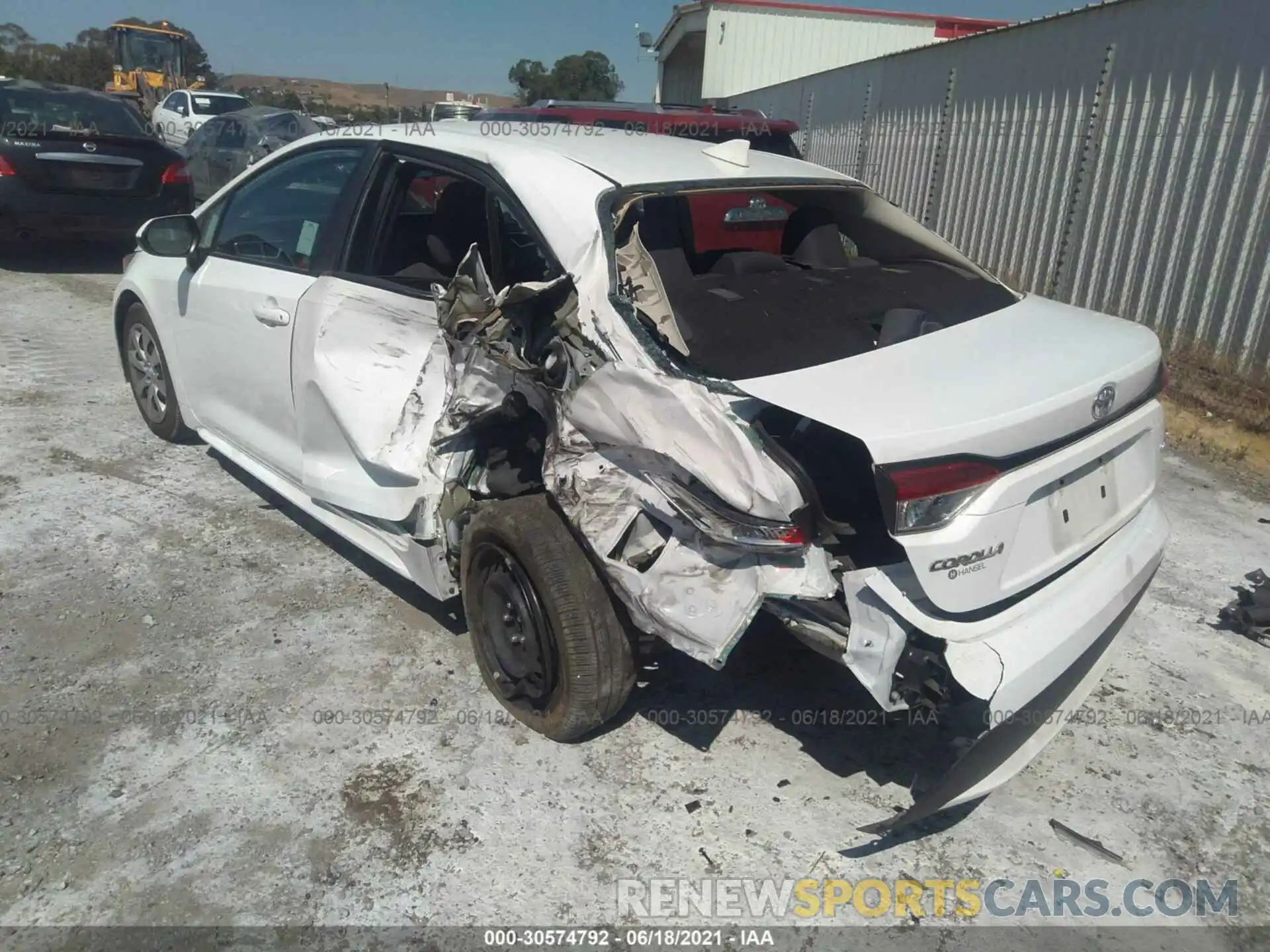 3 Photograph of a damaged car 5YFEPMAE1MP166526 TOYOTA COROLLA 2021