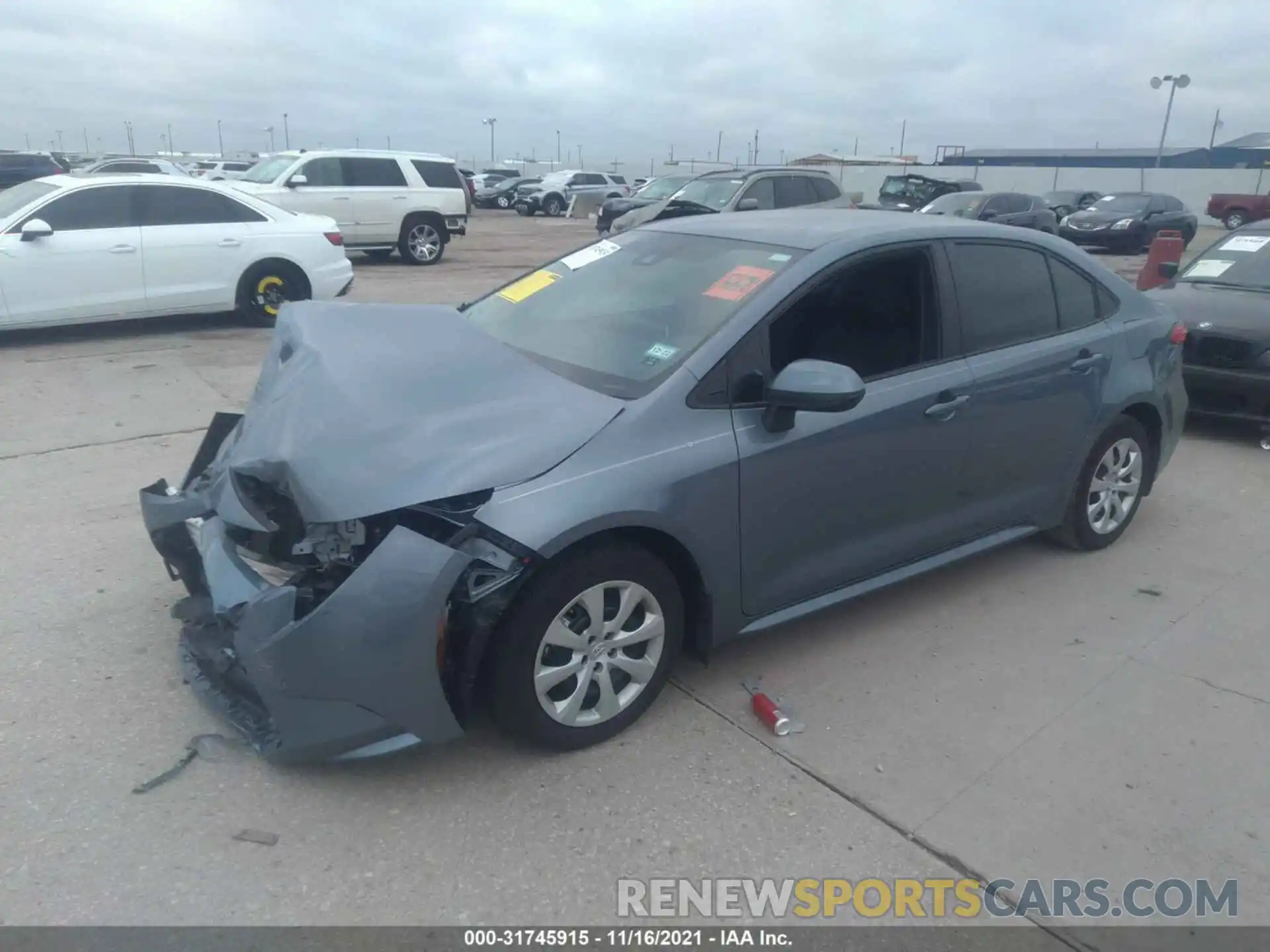 2 Photograph of a damaged car 5YFEPMAE1MP170768 TOYOTA COROLLA 2021