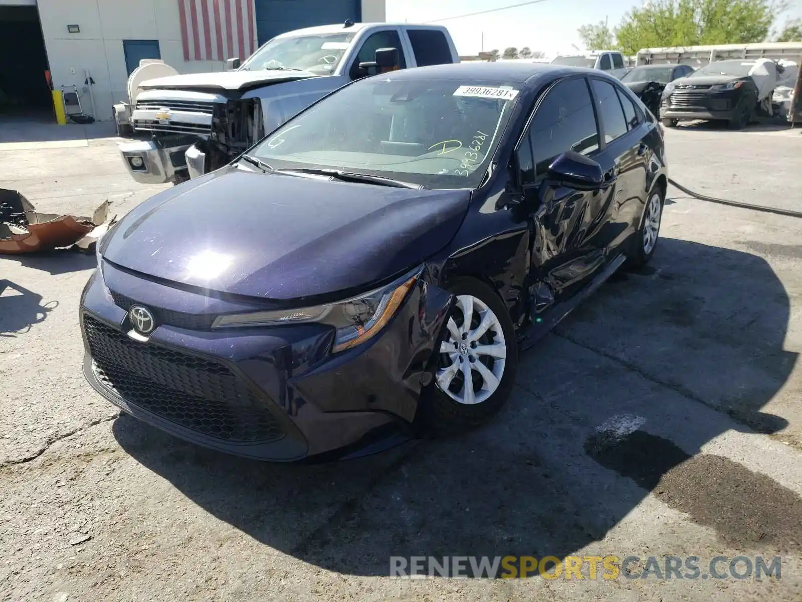 2 Photograph of a damaged car 5YFEPMAE1MP173377 TOYOTA COROLLA 2021