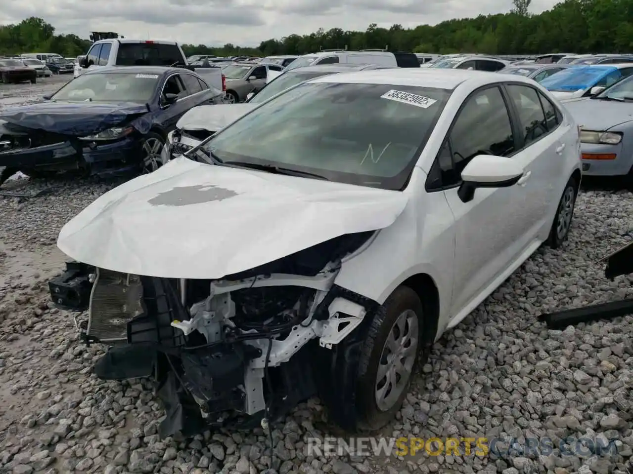 2 Photograph of a damaged car 5YFEPMAE1MP174433 TOYOTA COROLLA 2021