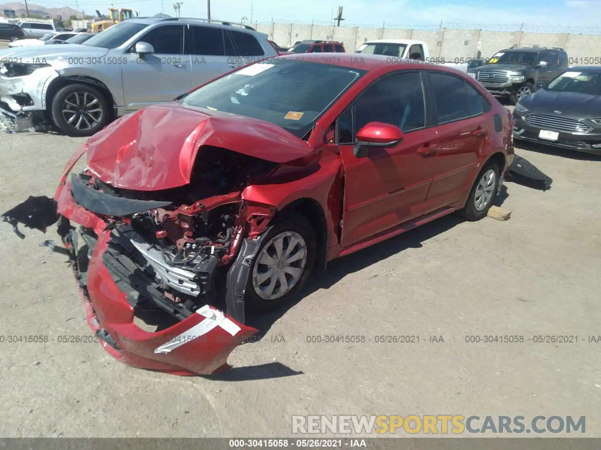 2 Photograph of a damaged car 5YFEPMAE1MP175176 TOYOTA COROLLA 2021