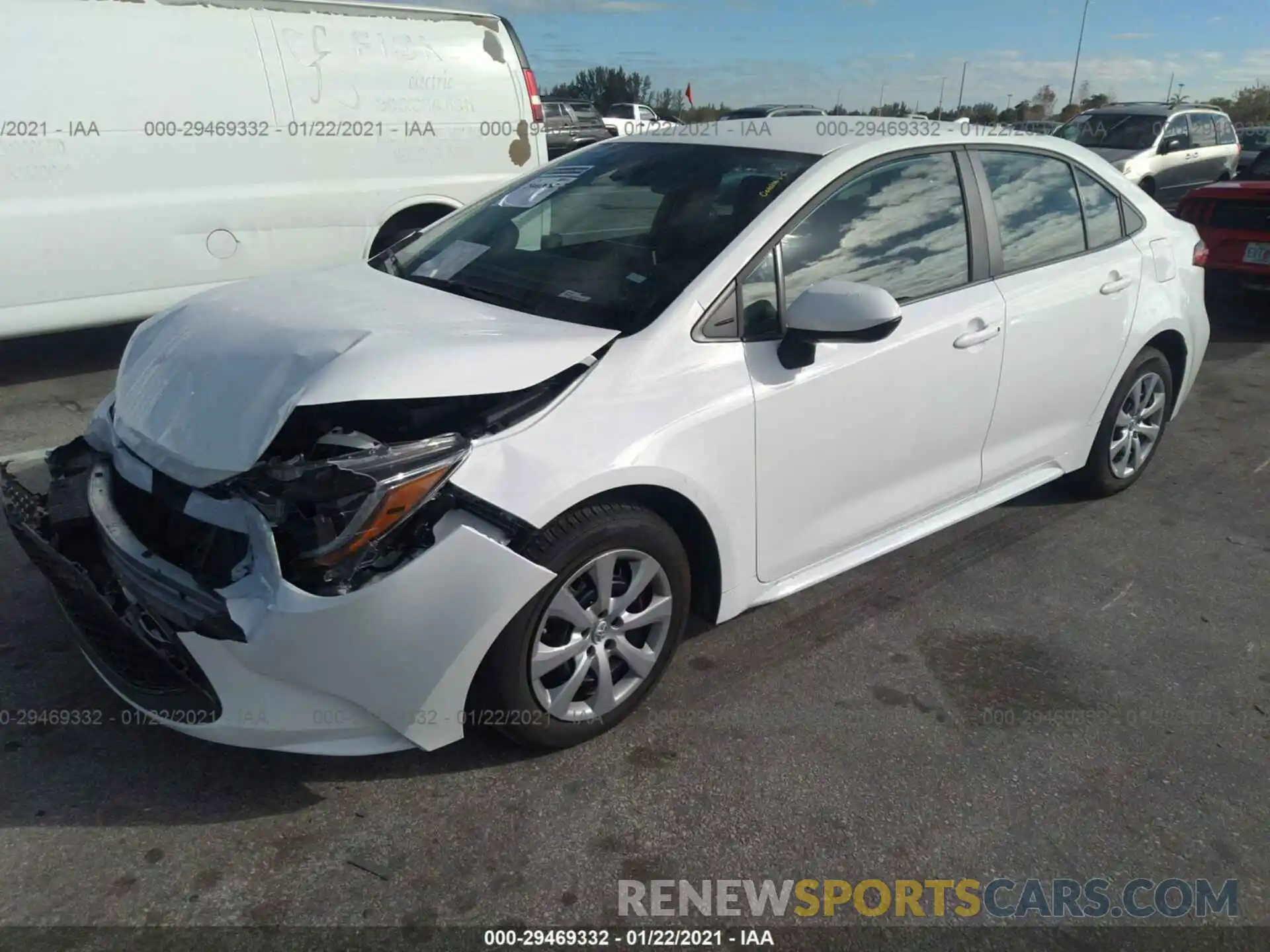 2 Photograph of a damaged car 5YFEPMAE1MP181401 TOYOTA COROLLA 2021