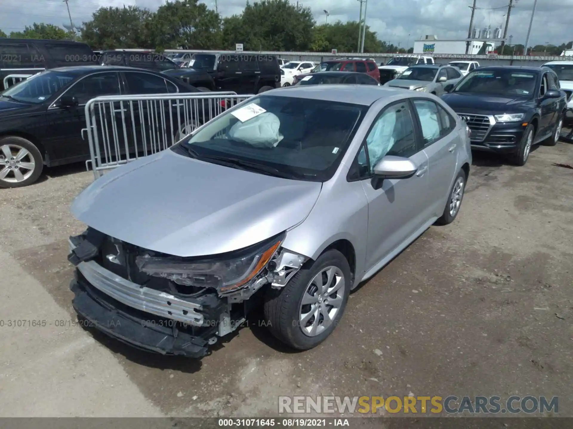 2 Photograph of a damaged car 5YFEPMAE1MP181575 TOYOTA COROLLA 2021