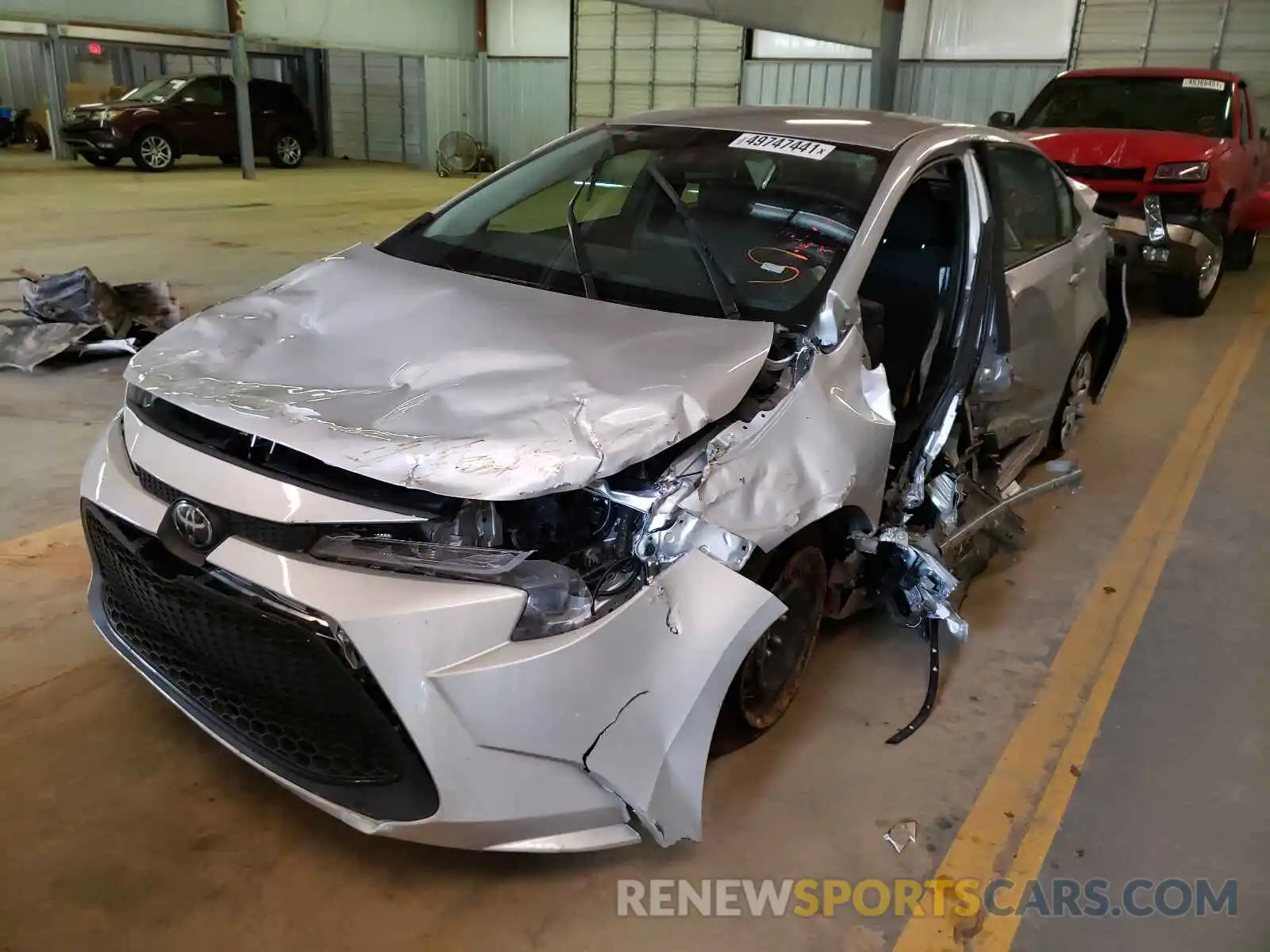 2 Photograph of a damaged car 5YFEPMAE1MP182449 TOYOTA COROLLA 2021