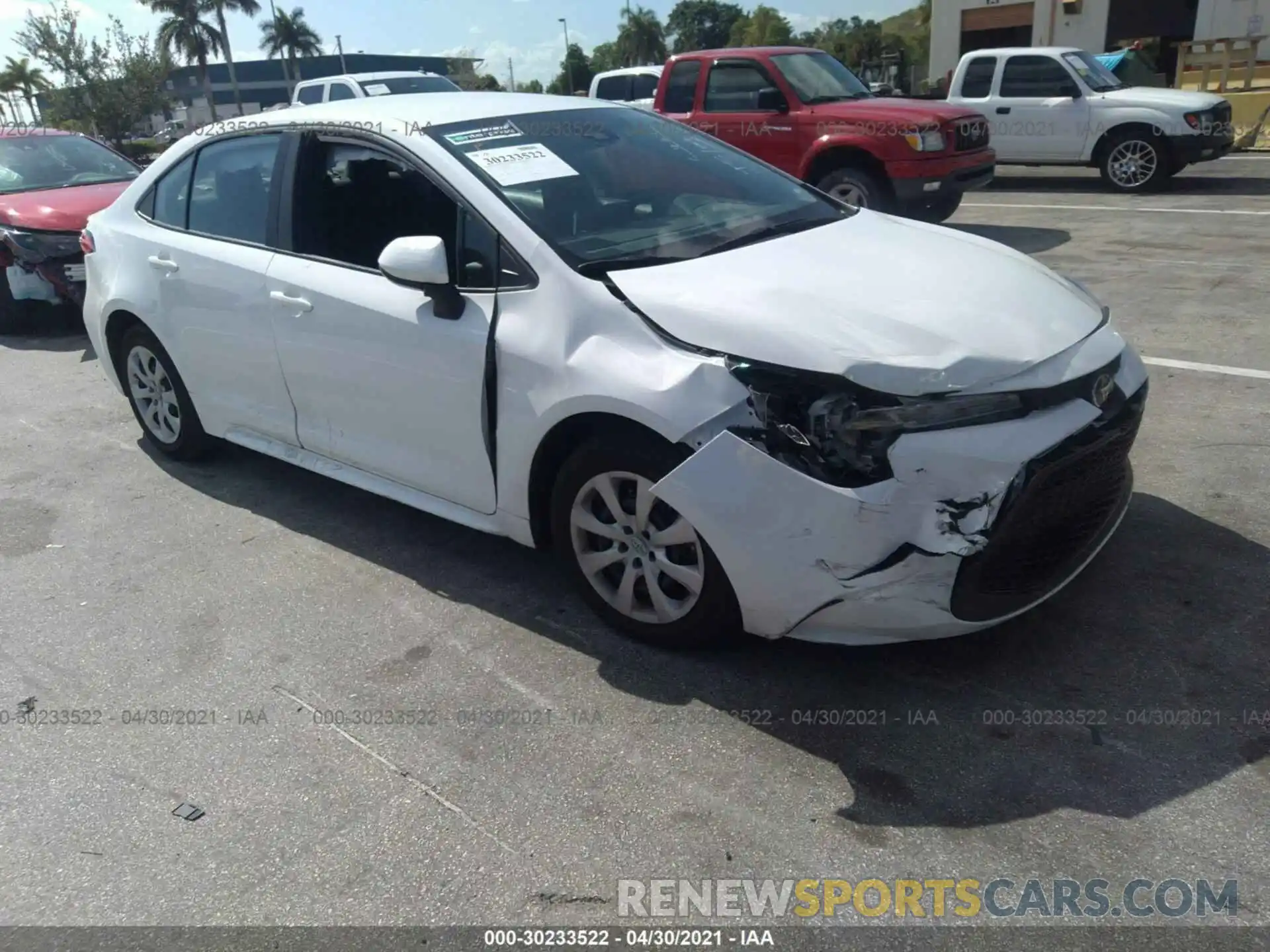 1 Photograph of a damaged car 5YFEPMAE1MP183407 TOYOTA COROLLA 2021