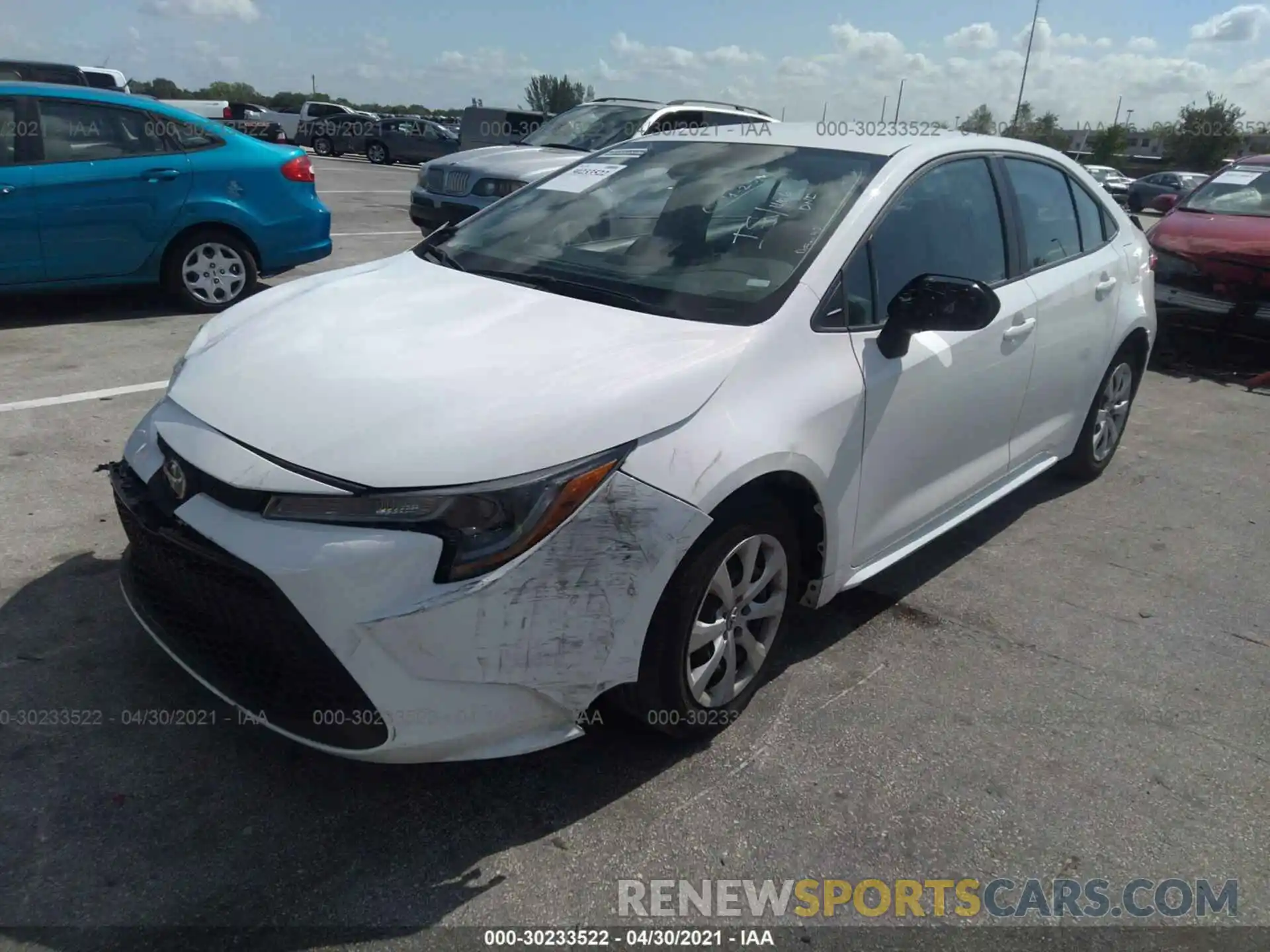 2 Photograph of a damaged car 5YFEPMAE1MP183407 TOYOTA COROLLA 2021