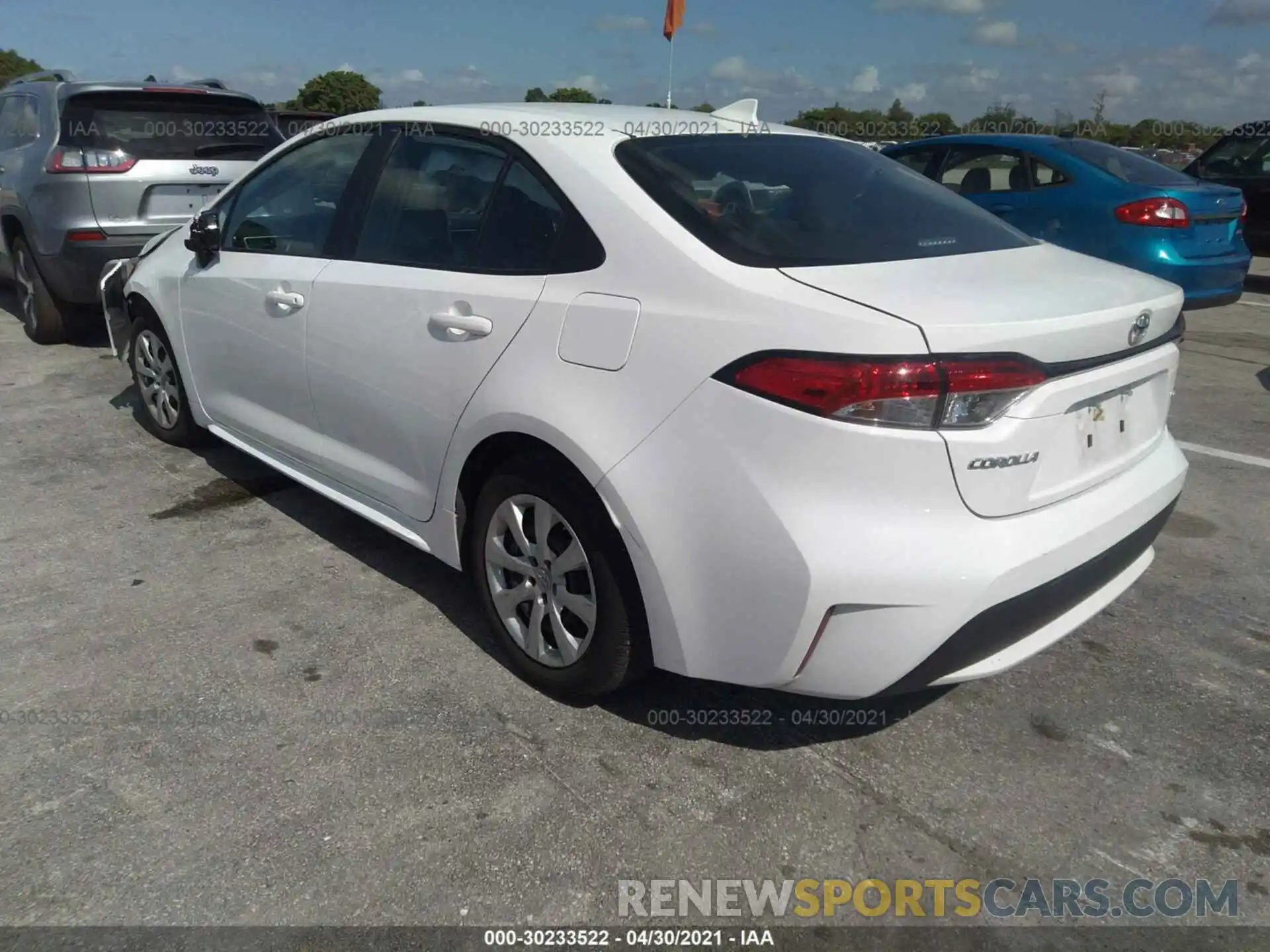 3 Photograph of a damaged car 5YFEPMAE1MP183407 TOYOTA COROLLA 2021