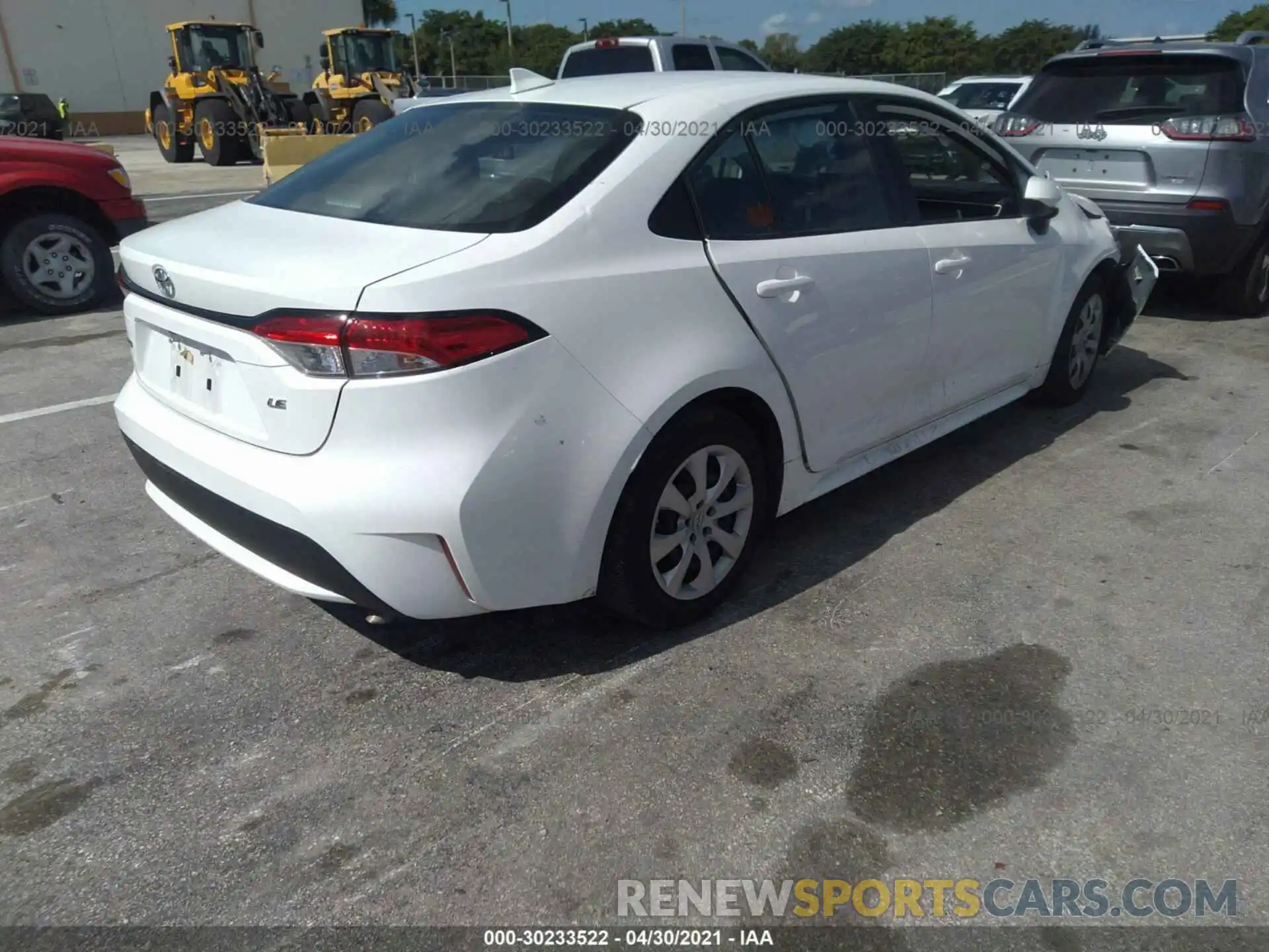 4 Photograph of a damaged car 5YFEPMAE1MP183407 TOYOTA COROLLA 2021