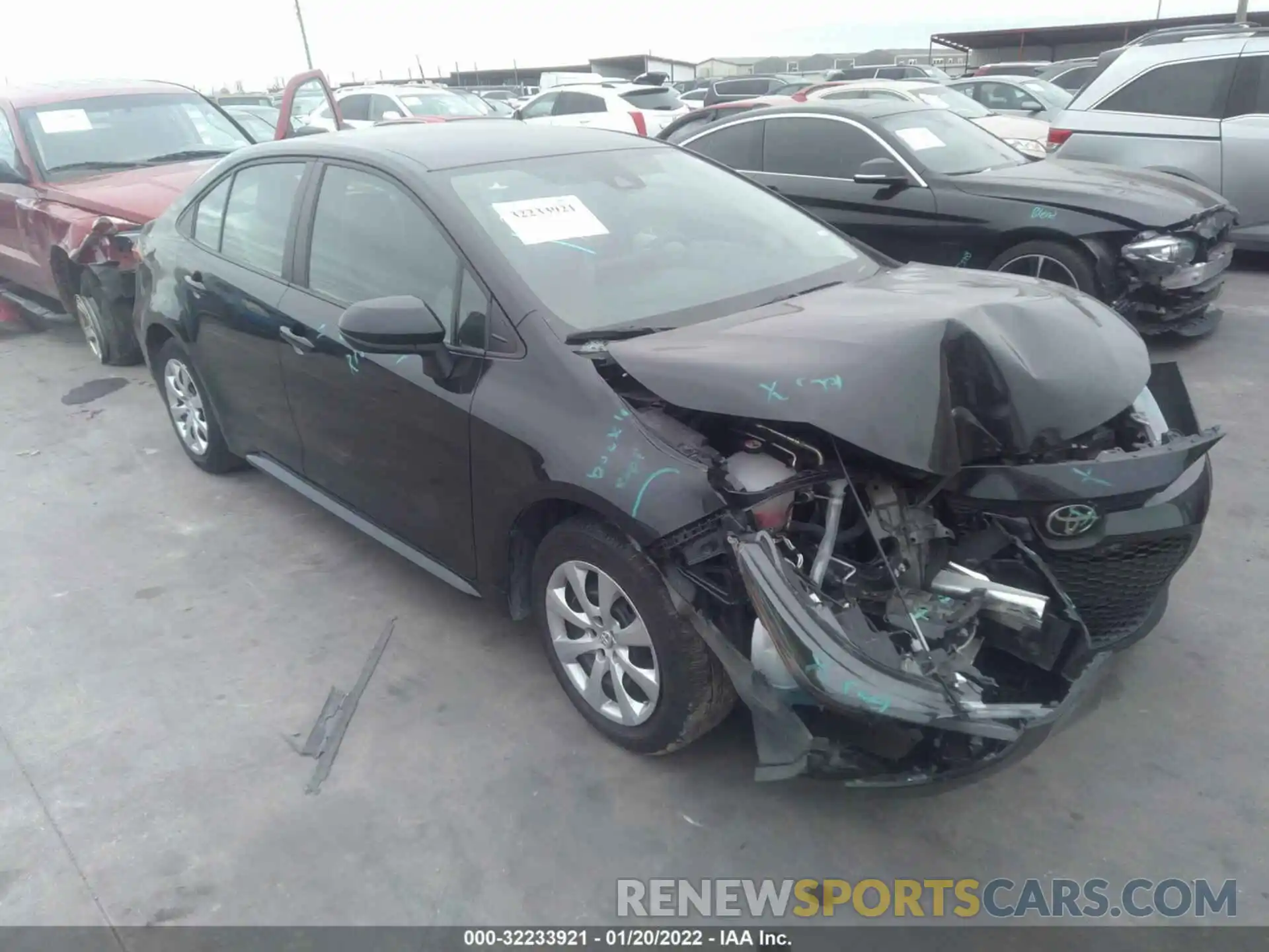 1 Photograph of a damaged car 5YFEPMAE1MP185593 TOYOTA COROLLA 2021