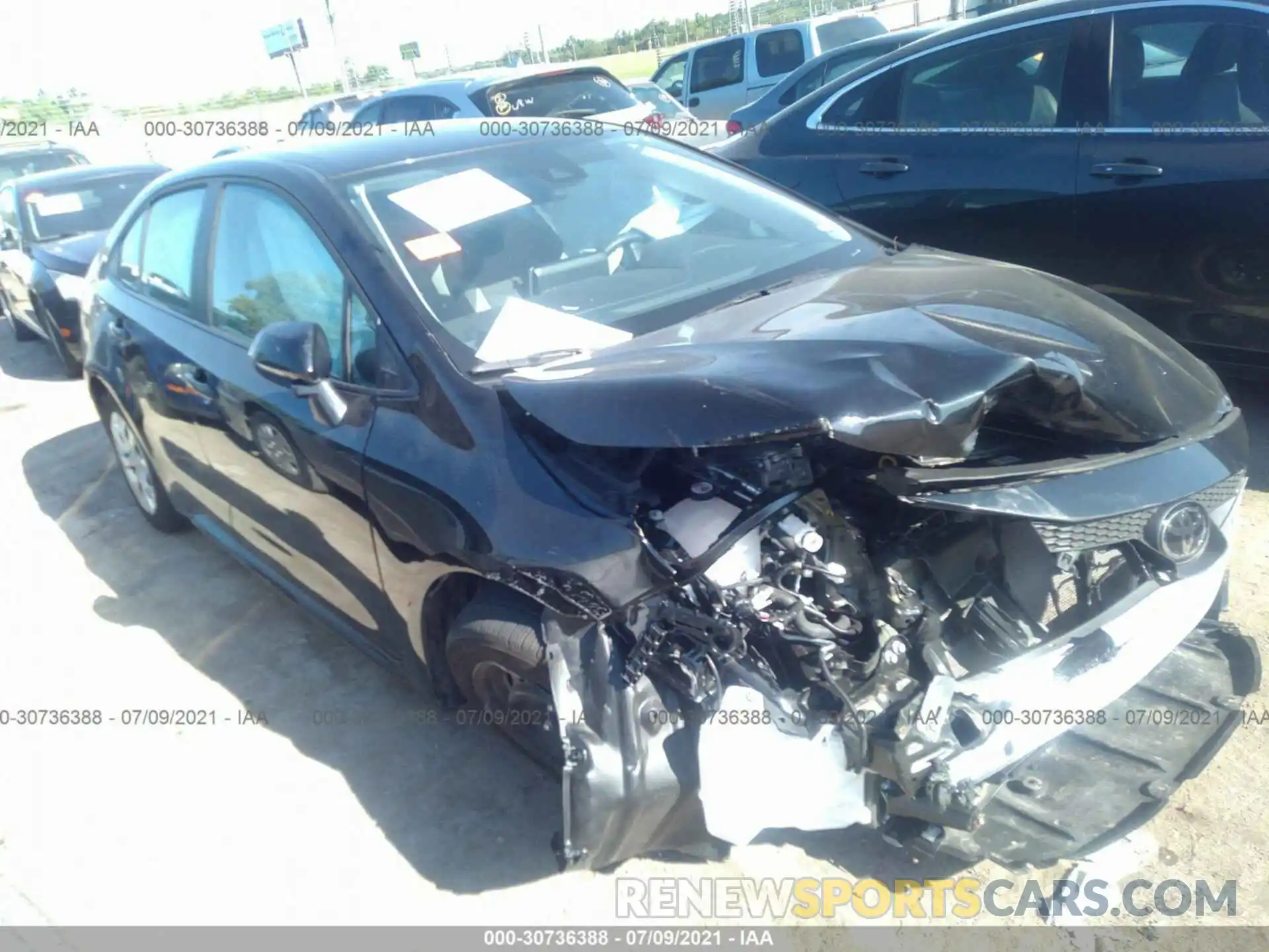 1 Photograph of a damaged car 5YFEPMAE1MP189725 TOYOTA COROLLA 2021