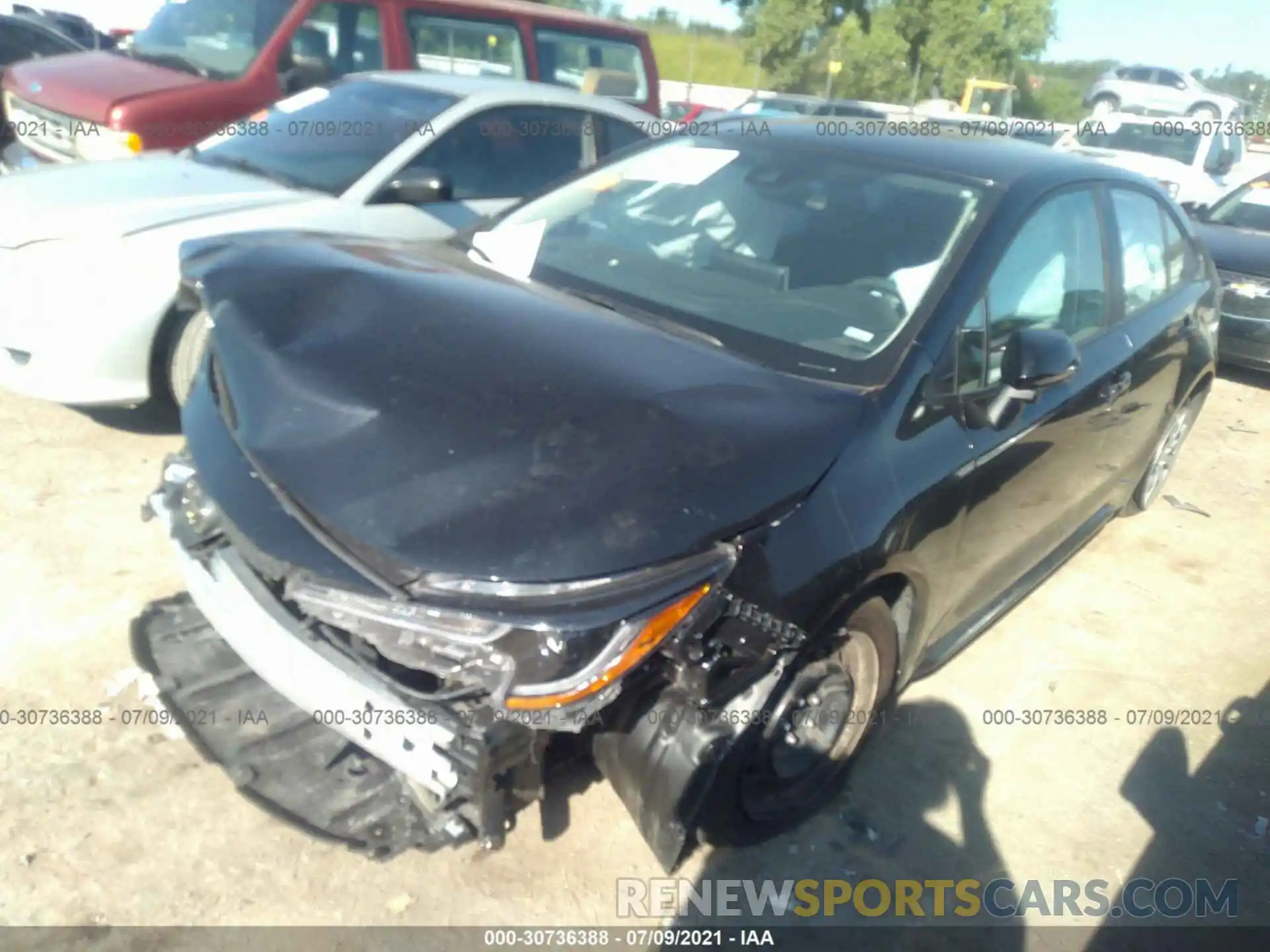 2 Photograph of a damaged car 5YFEPMAE1MP189725 TOYOTA COROLLA 2021