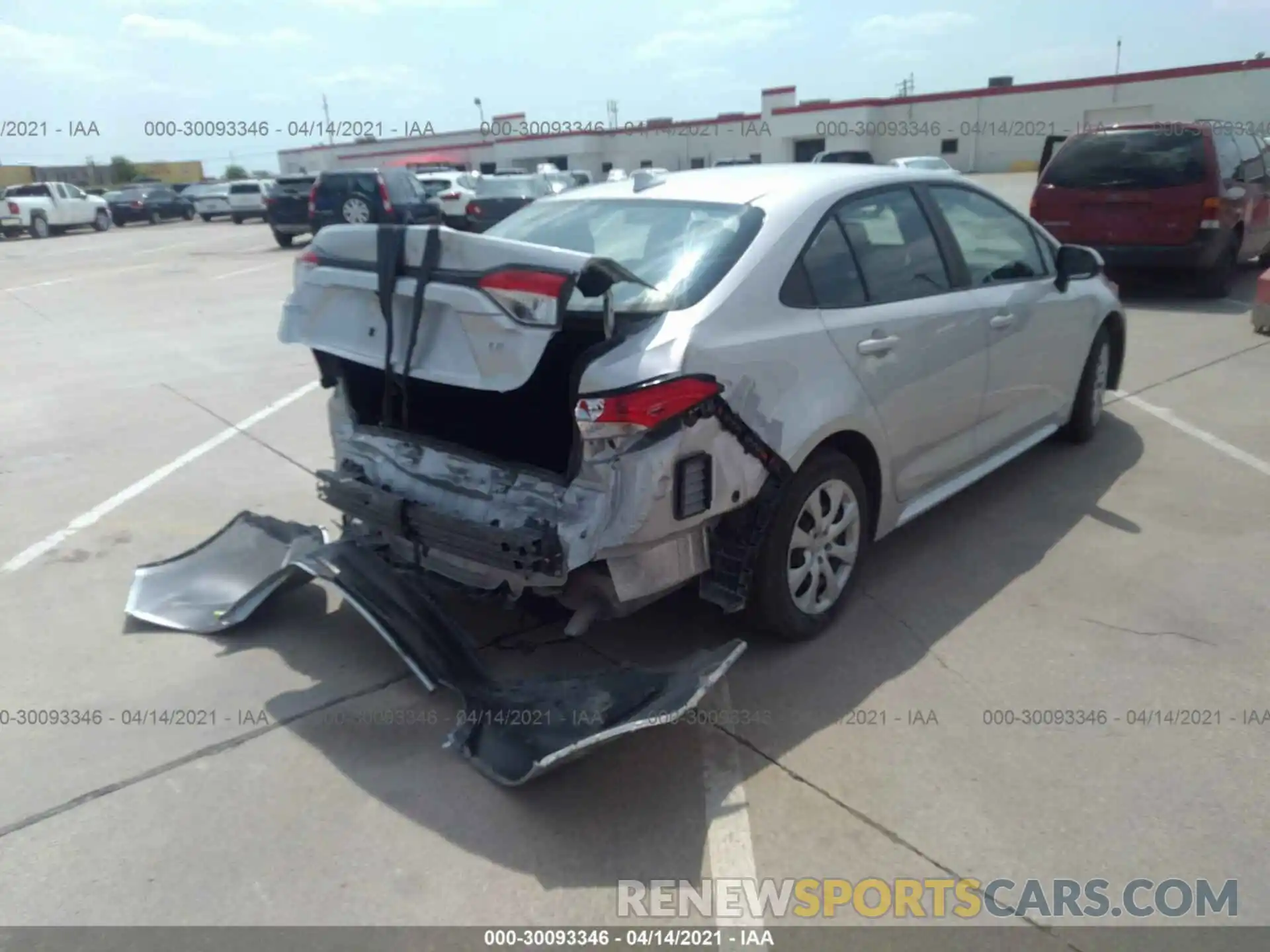 4 Photograph of a damaged car 5YFEPMAE1MP190356 TOYOTA COROLLA 2021