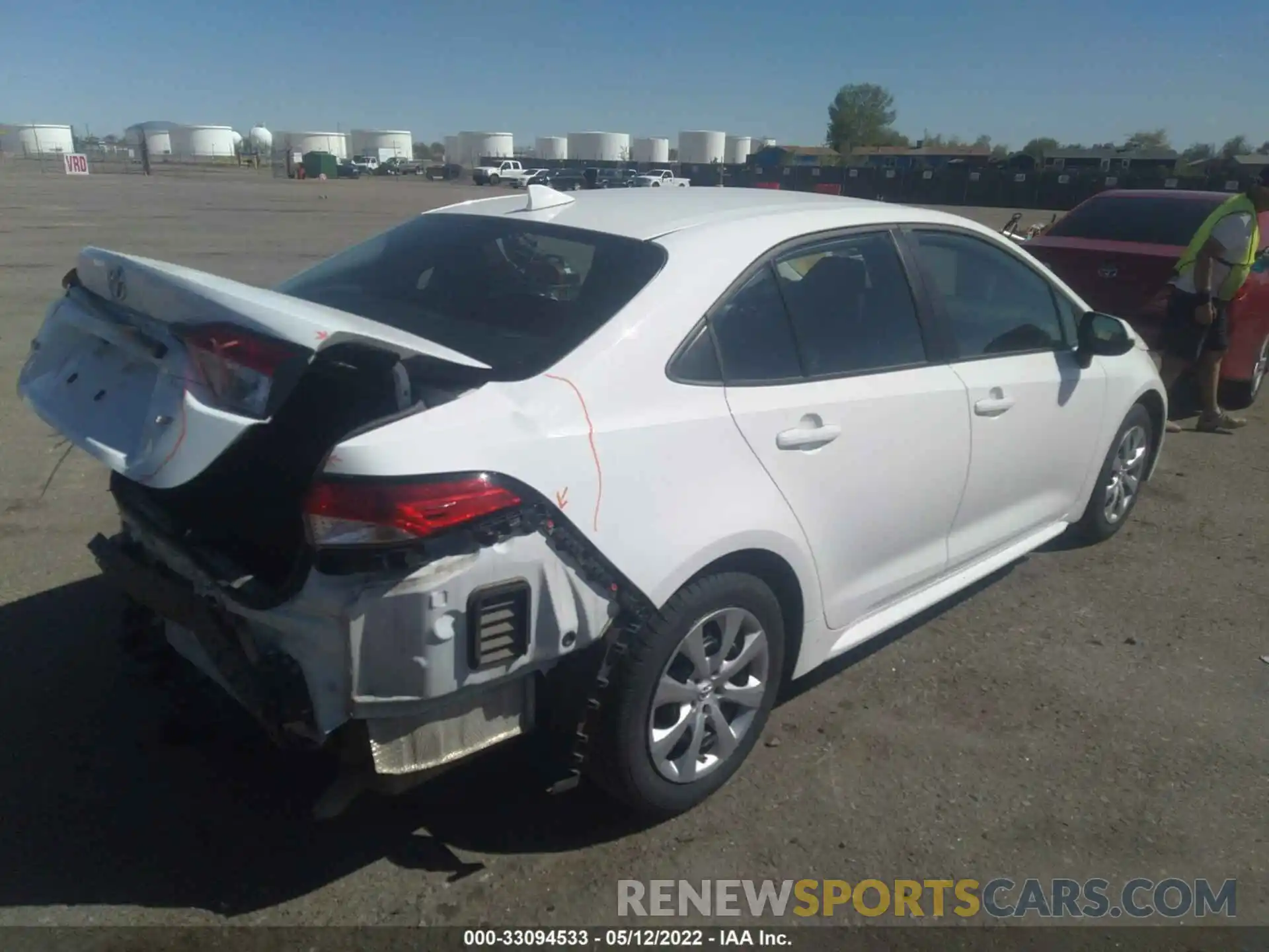 4 Photograph of a damaged car 5YFEPMAE1MP191071 TOYOTA COROLLA 2021