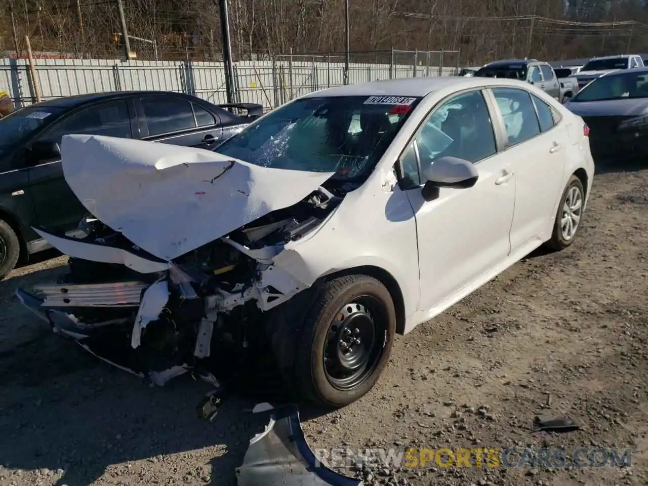 2 Photograph of a damaged car 5YFEPMAE1MP191099 TOYOTA COROLLA 2021