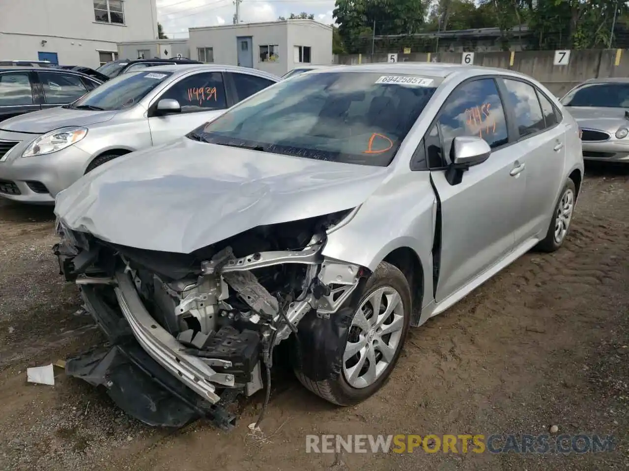 2 Photograph of a damaged car 5YFEPMAE1MP195038 TOYOTA COROLLA 2021