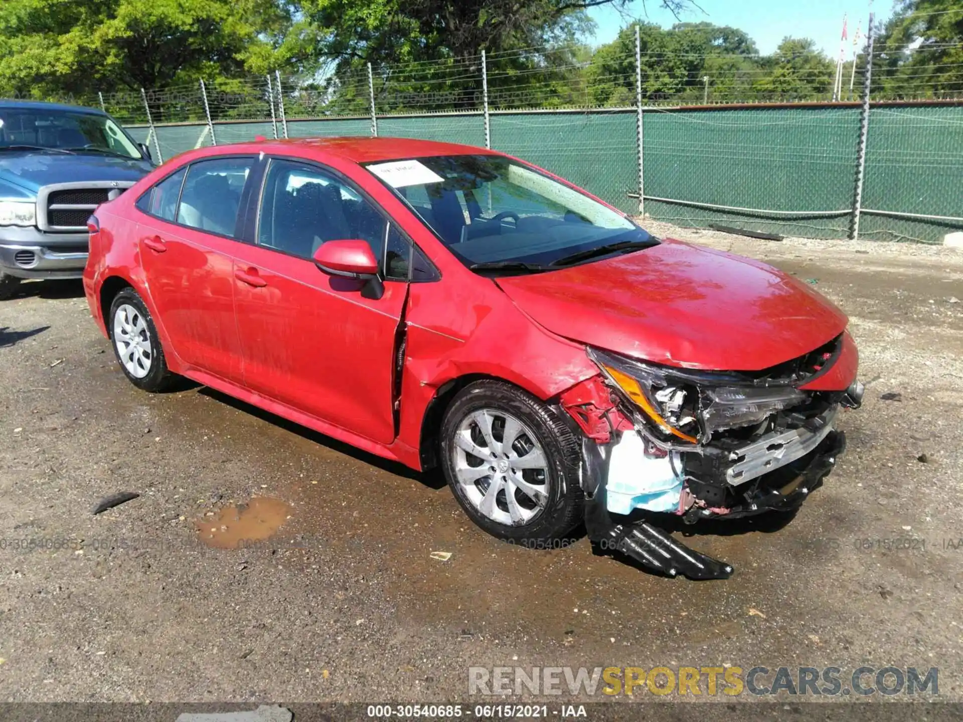 1 Photograph of a damaged car 5YFEPMAE1MP196383 TOYOTA COROLLA 2021