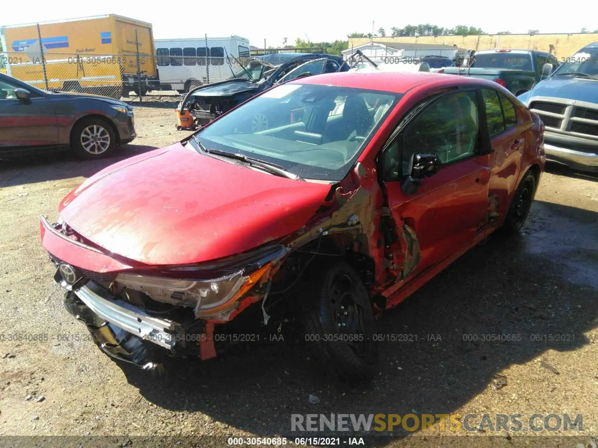 2 Photograph of a damaged car 5YFEPMAE1MP196383 TOYOTA COROLLA 2021