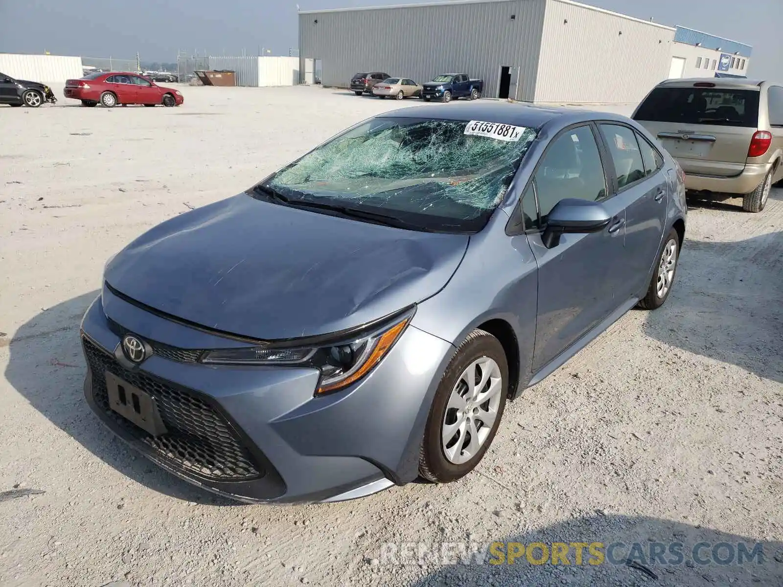 2 Photograph of a damaged car 5YFEPMAE1MP198974 TOYOTA COROLLA 2021