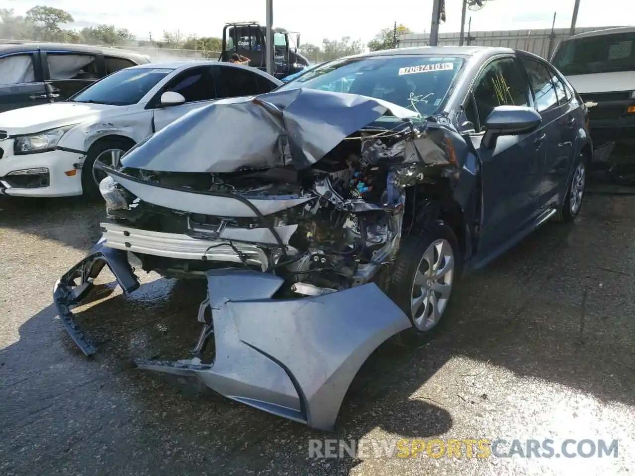 2 Photograph of a damaged car 5YFEPMAE1MP202313 TOYOTA COROLLA 2021