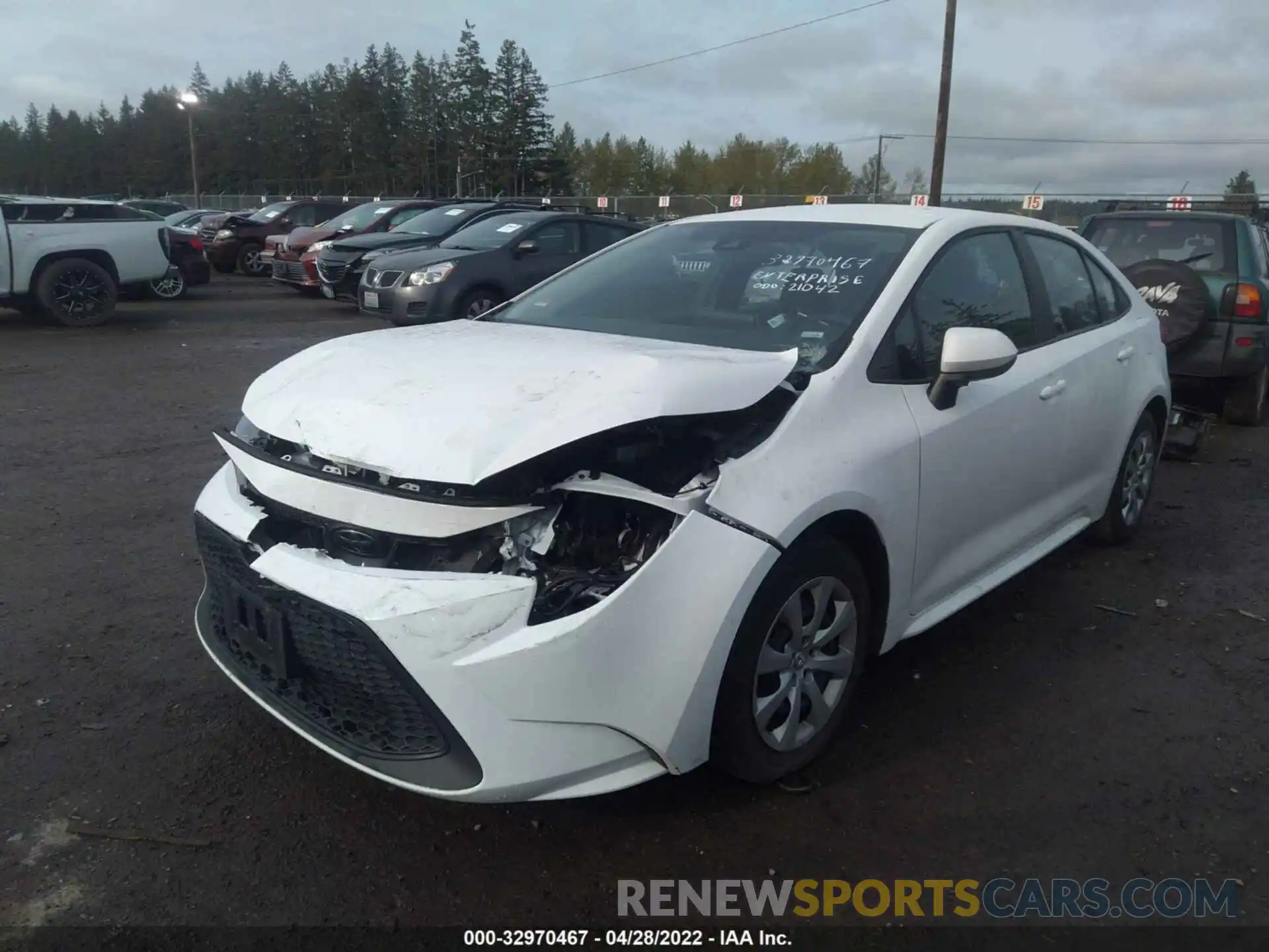 2 Photograph of a damaged car 5YFEPMAE1MP202831 TOYOTA COROLLA 2021