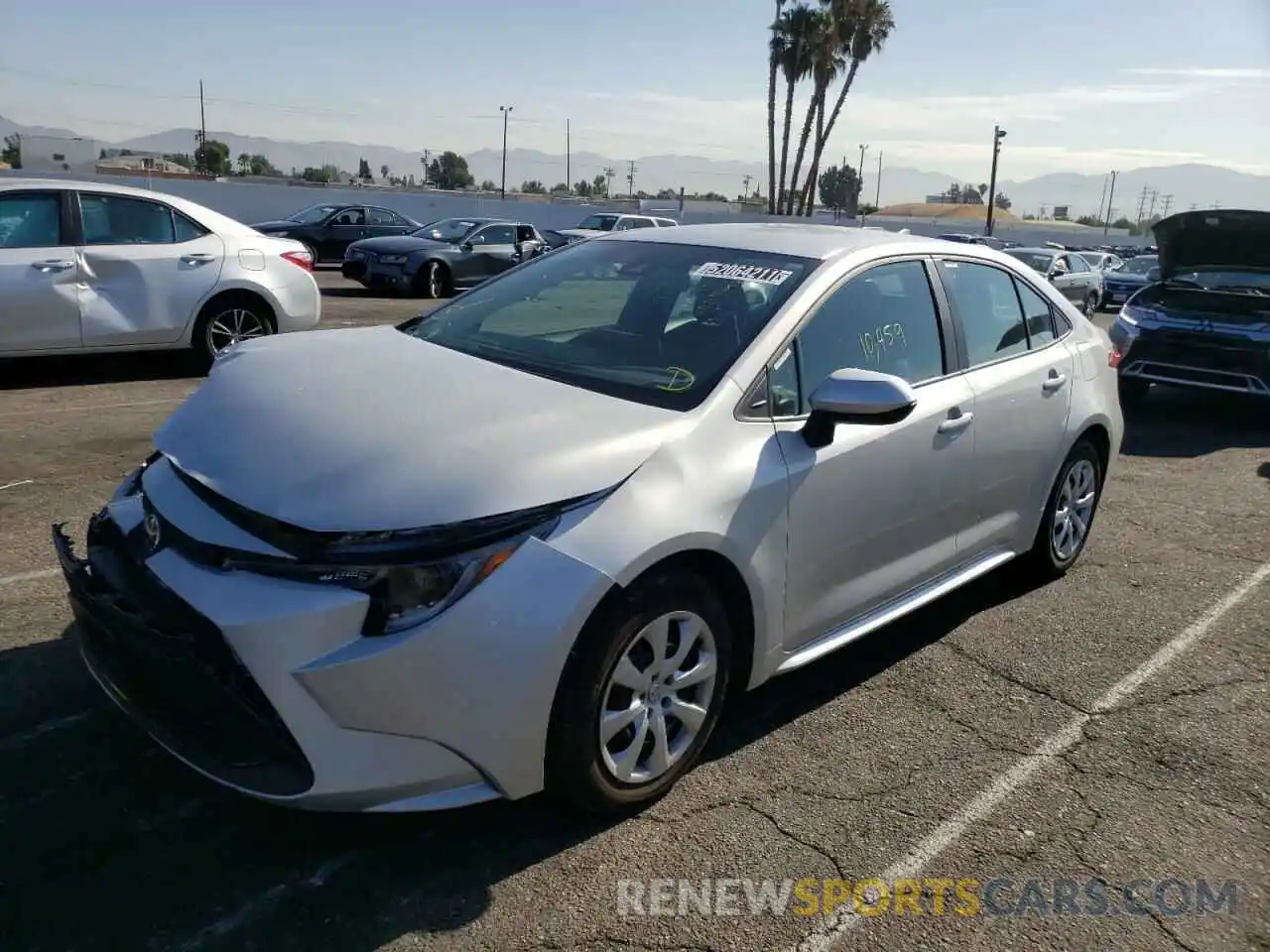 2 Photograph of a damaged car 5YFEPMAE1MP206281 TOYOTA COROLLA 2021