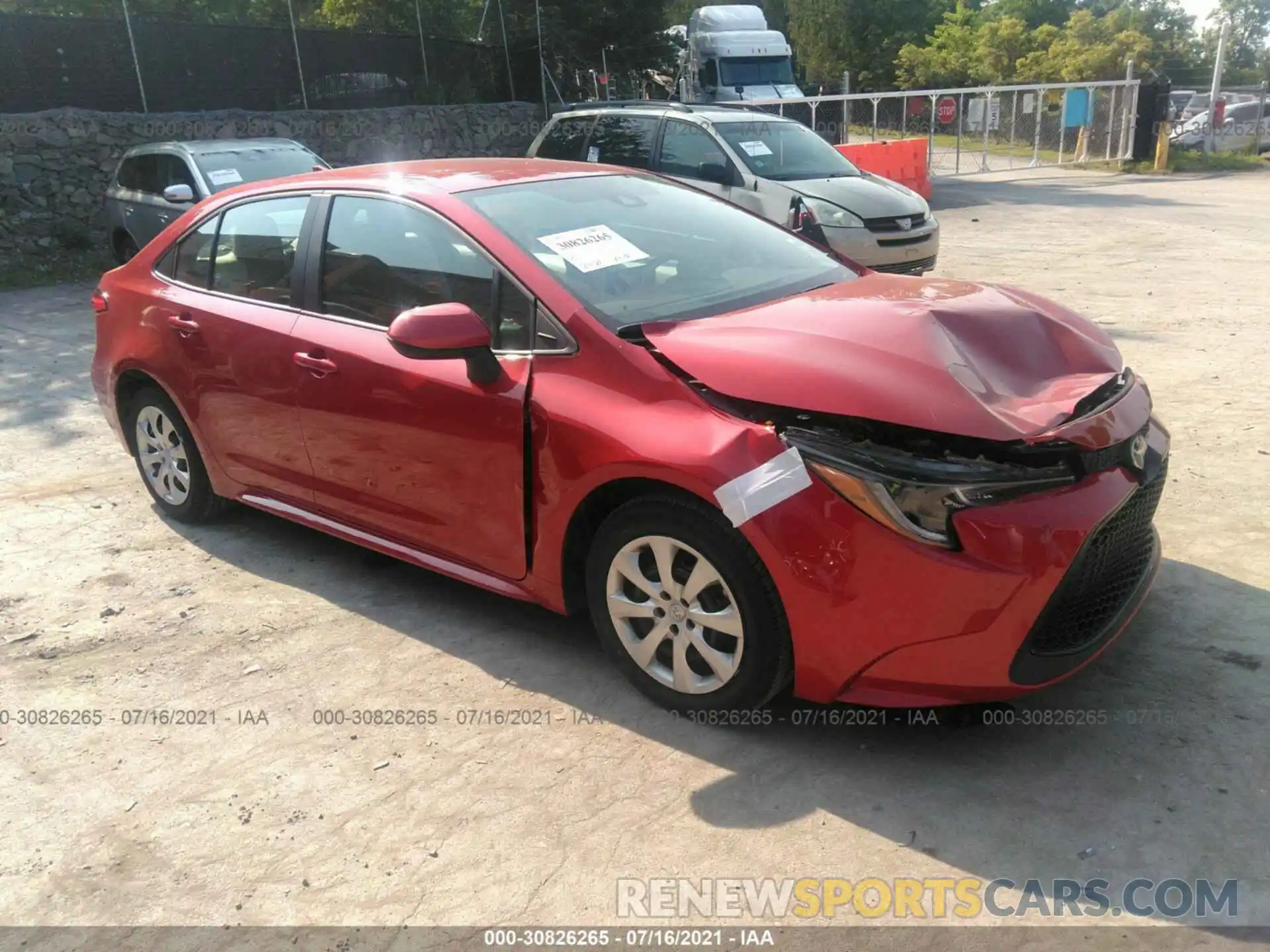 1 Photograph of a damaged car 5YFEPMAE1MP211982 TOYOTA COROLLA 2021