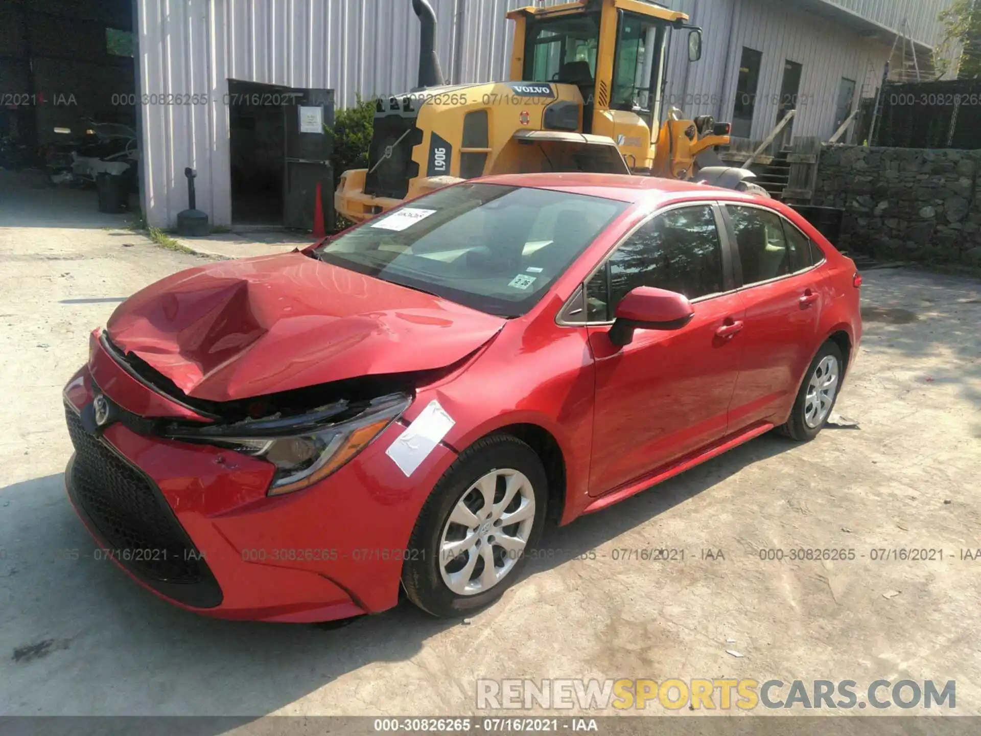 2 Photograph of a damaged car 5YFEPMAE1MP211982 TOYOTA COROLLA 2021