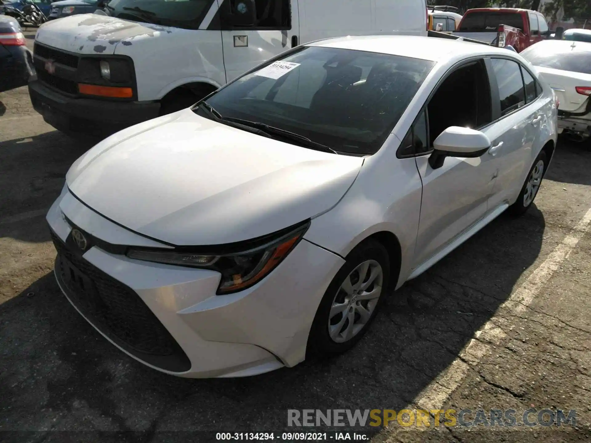 2 Photograph of a damaged car 5YFEPMAE1MP212310 TOYOTA COROLLA 2021