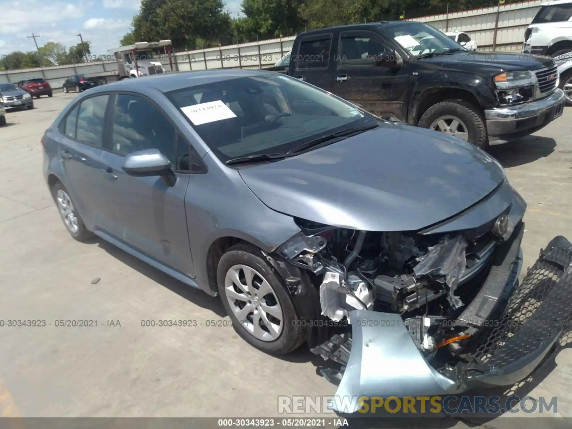 1 Photograph of a damaged car 5YFEPMAE1MP216972 TOYOTA COROLLA 2021