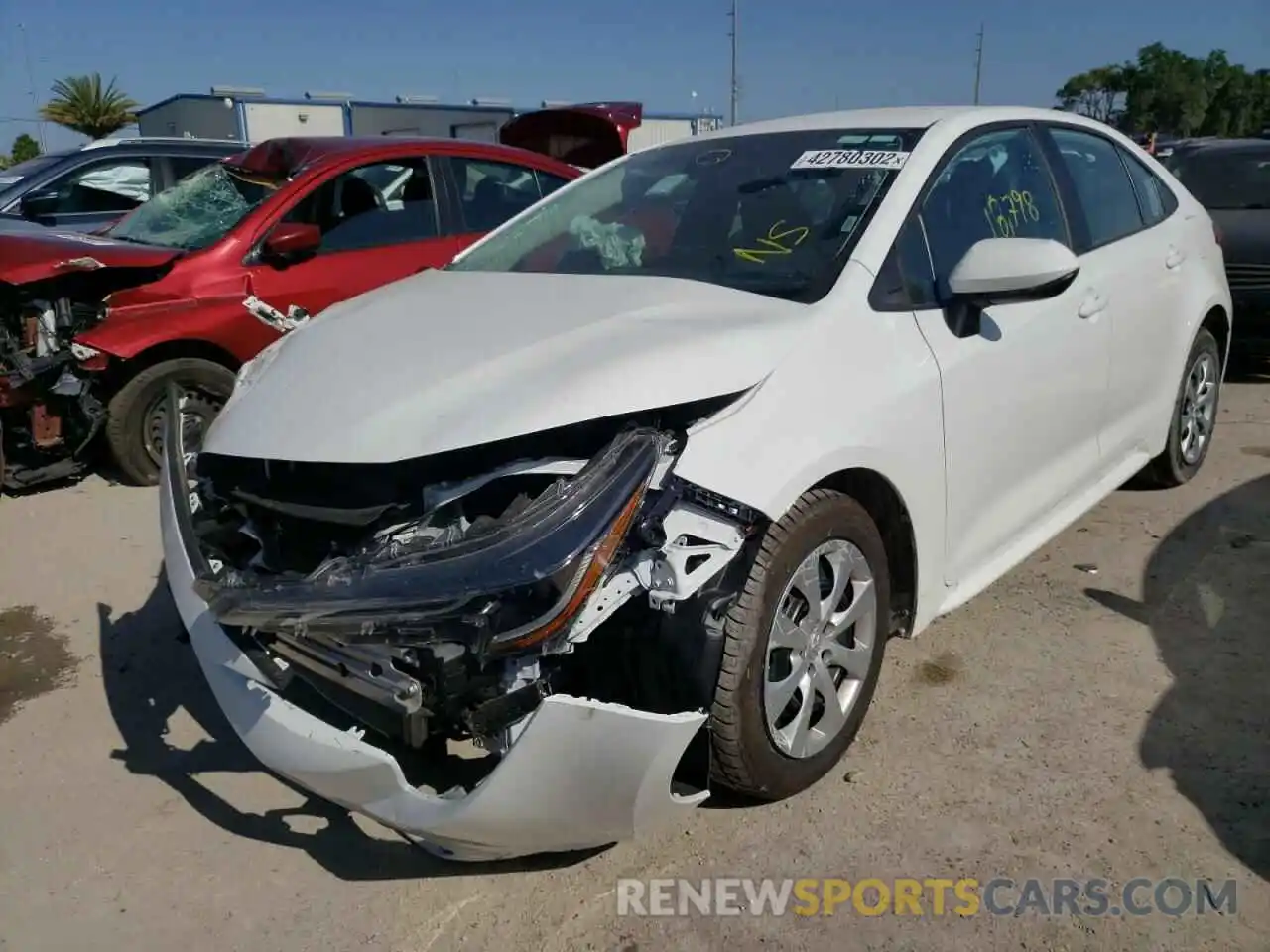 2 Photograph of a damaged car 5YFEPMAE1MP218897 TOYOTA COROLLA 2021