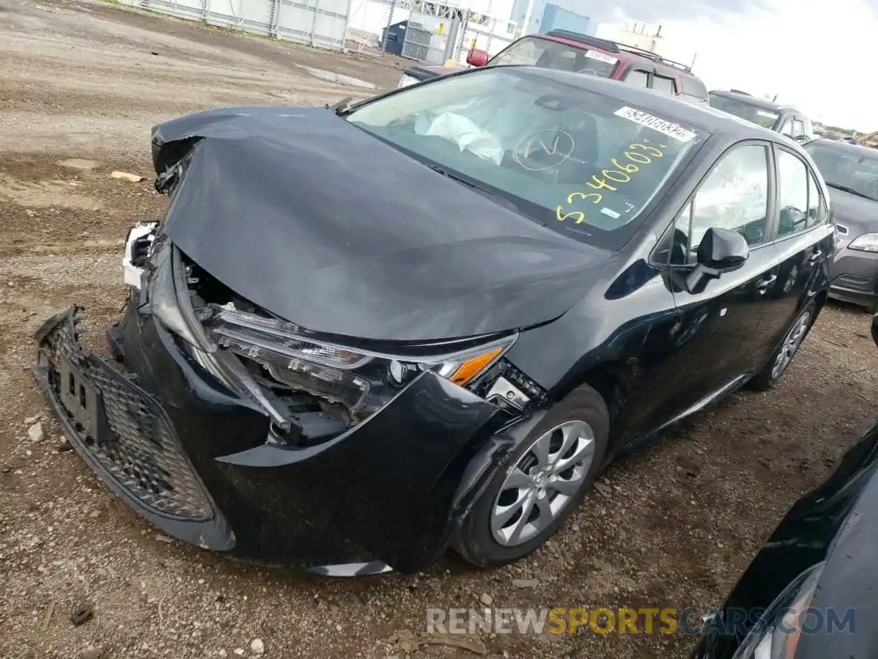 2 Photograph of a damaged car 5YFEPMAE1MP220889 TOYOTA COROLLA 2021