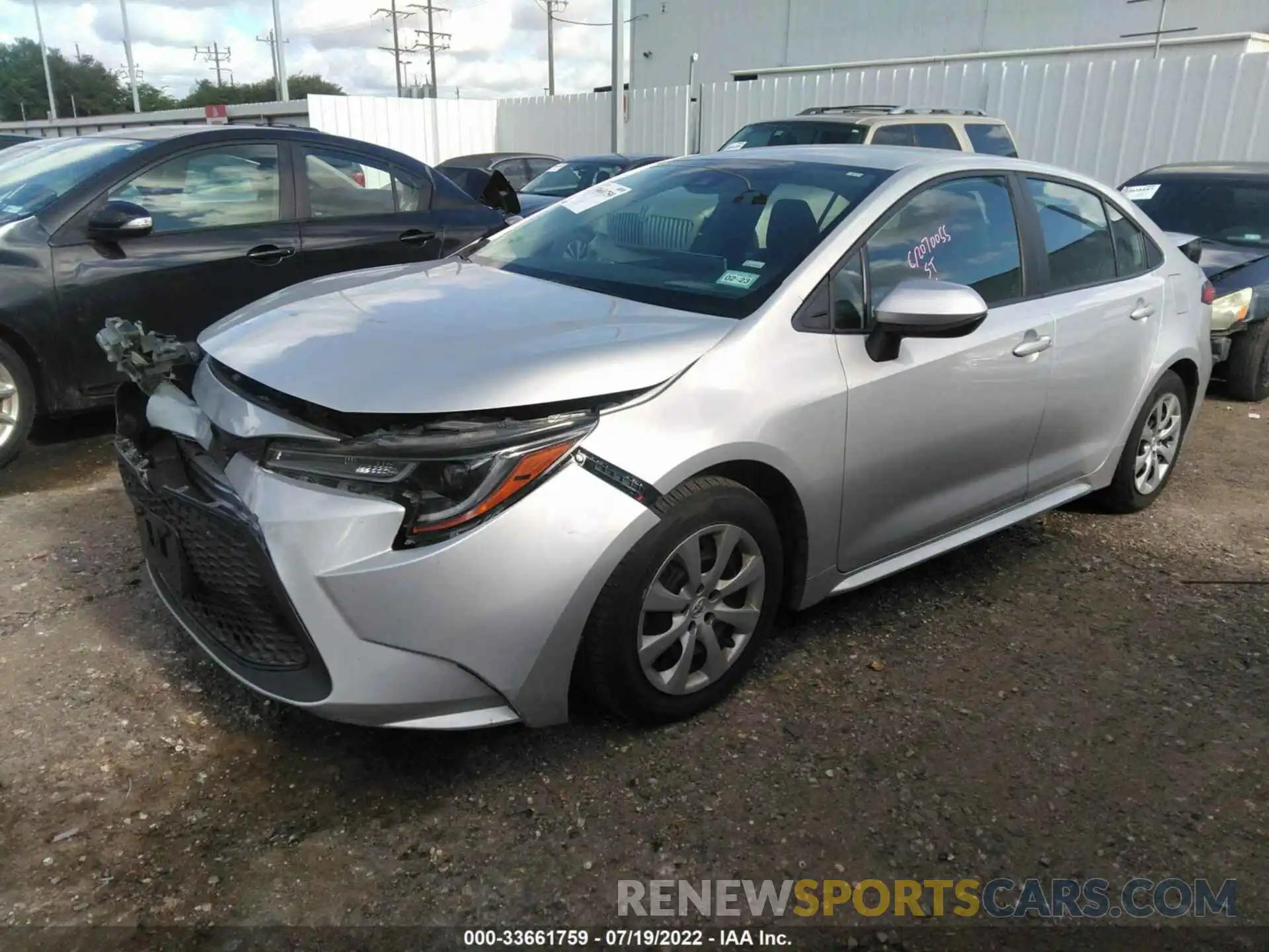 2 Photograph of a damaged car 5YFEPMAE1MP221640 TOYOTA COROLLA 2021