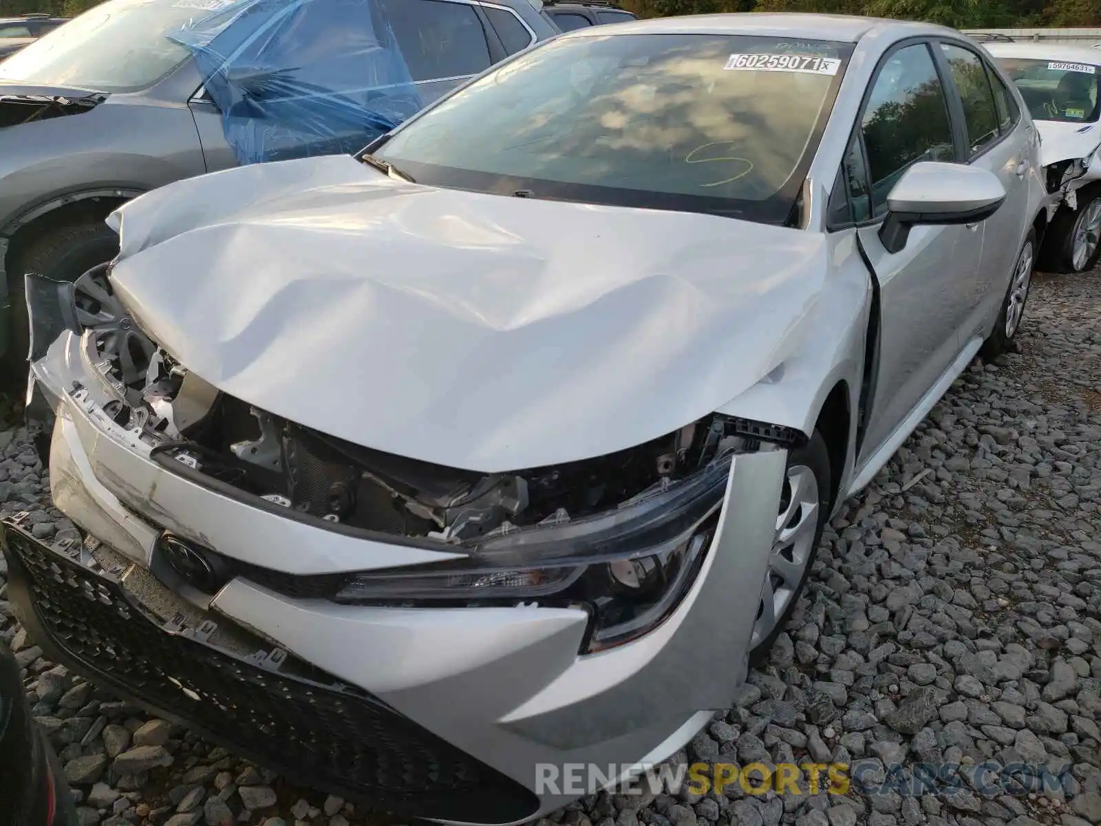 2 Photograph of a damaged car 5YFEPMAE1MP224795 TOYOTA COROLLA 2021