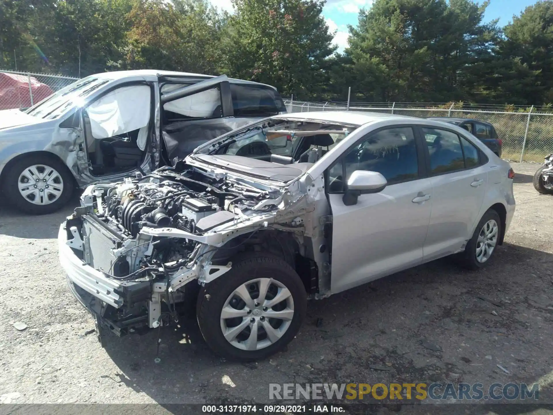 2 Photograph of a damaged car 5YFEPMAE1MP225669 TOYOTA COROLLA 2021