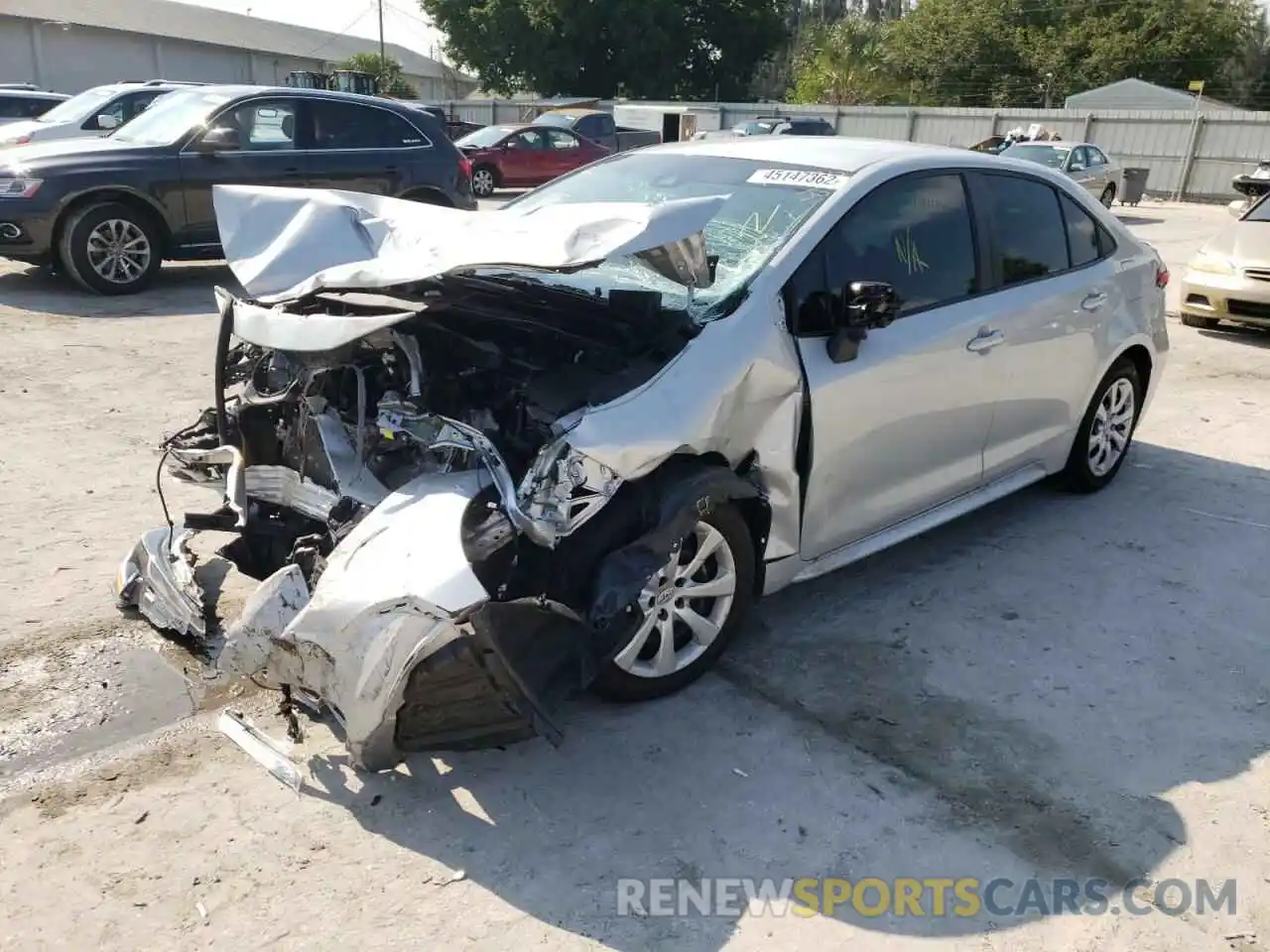 2 Photograph of a damaged car 5YFEPMAE1MP229589 TOYOTA COROLLA 2021