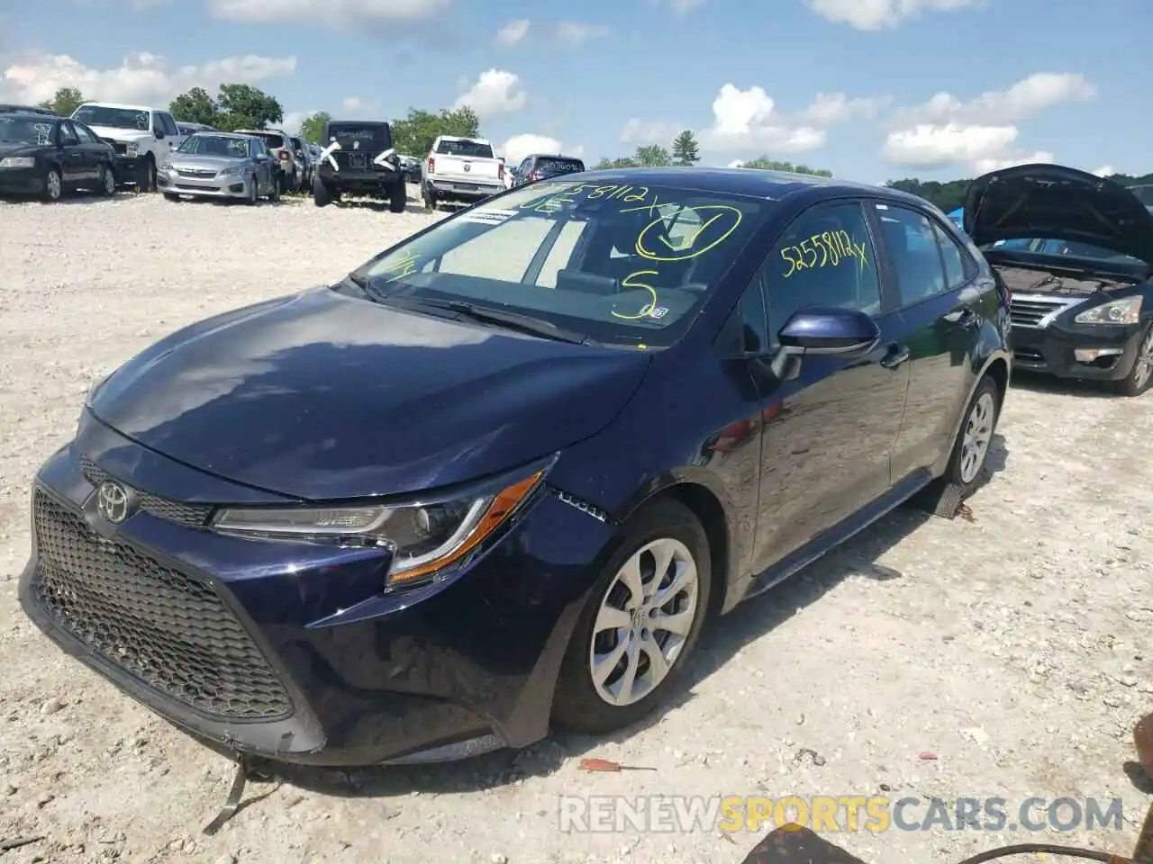 2 Photograph of a damaged car 5YFEPMAE1MP229866 TOYOTA COROLLA 2021