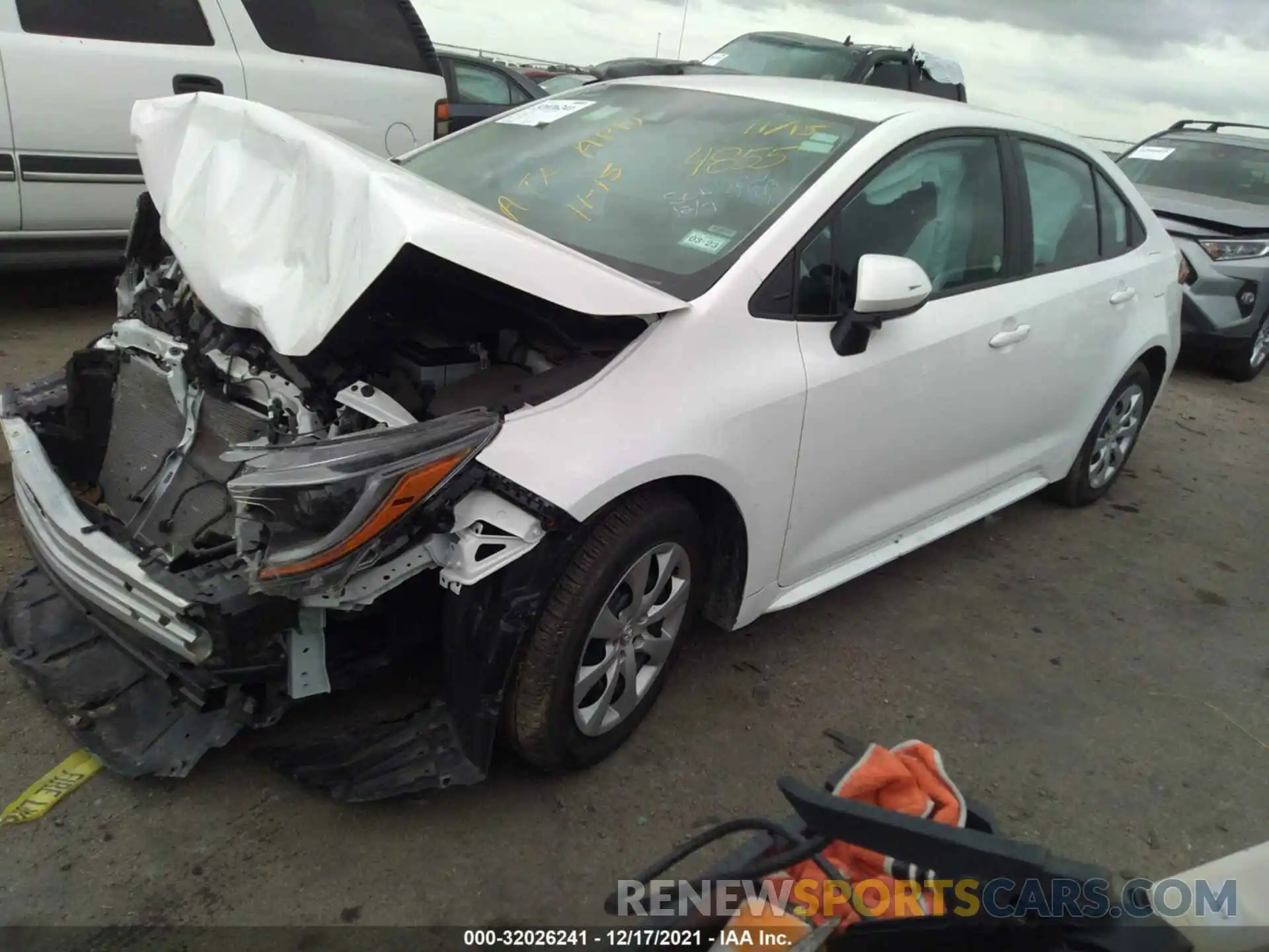 2 Photograph of a damaged car 5YFEPMAE1MP235392 TOYOTA COROLLA 2021