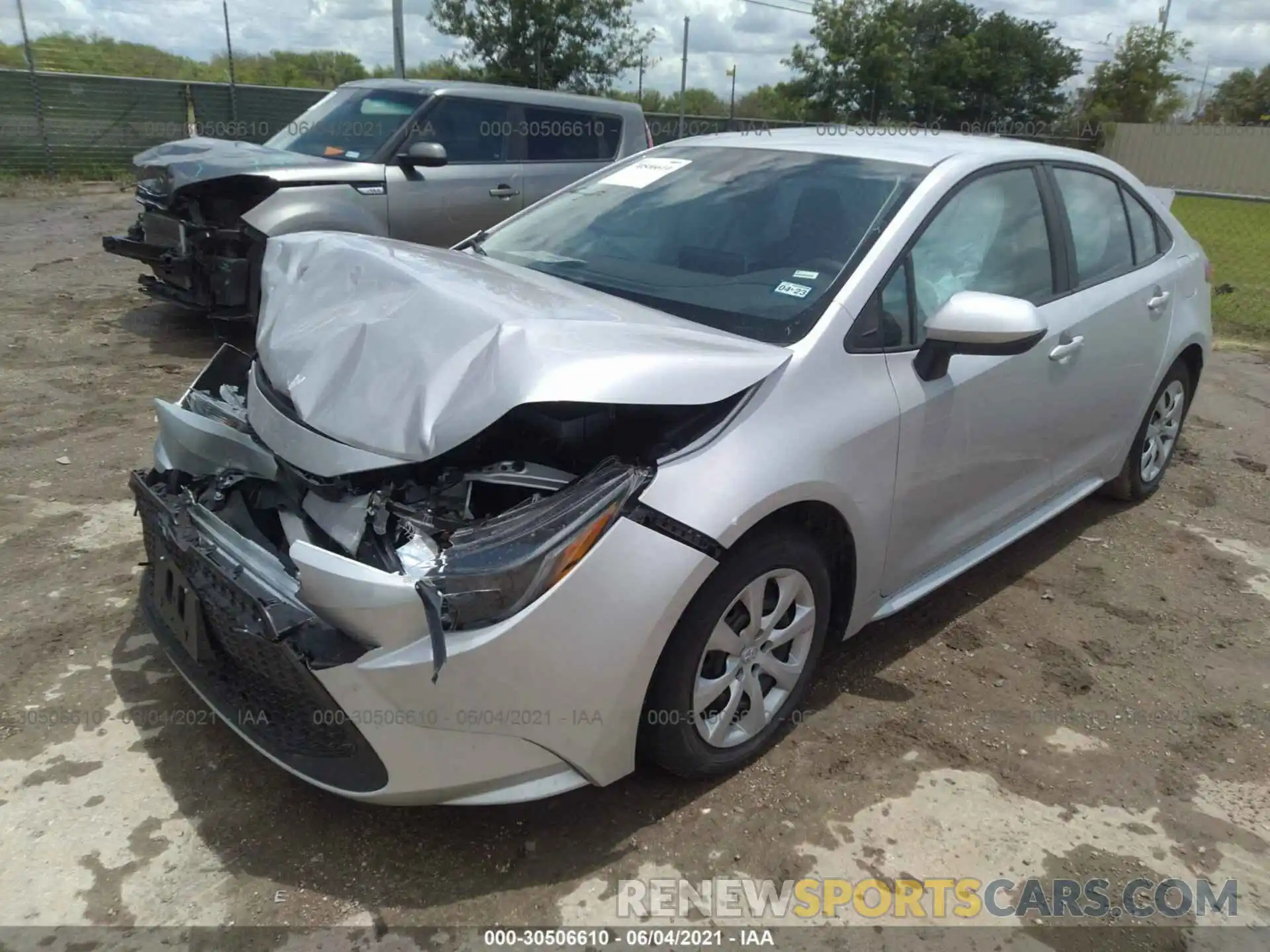 2 Photograph of a damaged car 5YFEPMAE1MP242732 TOYOTA COROLLA 2021