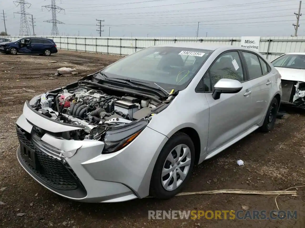 2 Photograph of a damaged car 5YFEPMAE1MP247333 TOYOTA COROLLA 2021