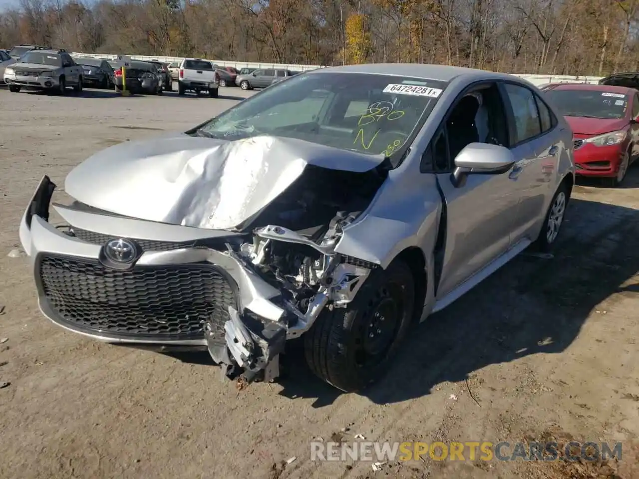 2 Photograph of a damaged car 5YFEPMAE1MP248692 TOYOTA COROLLA 2021