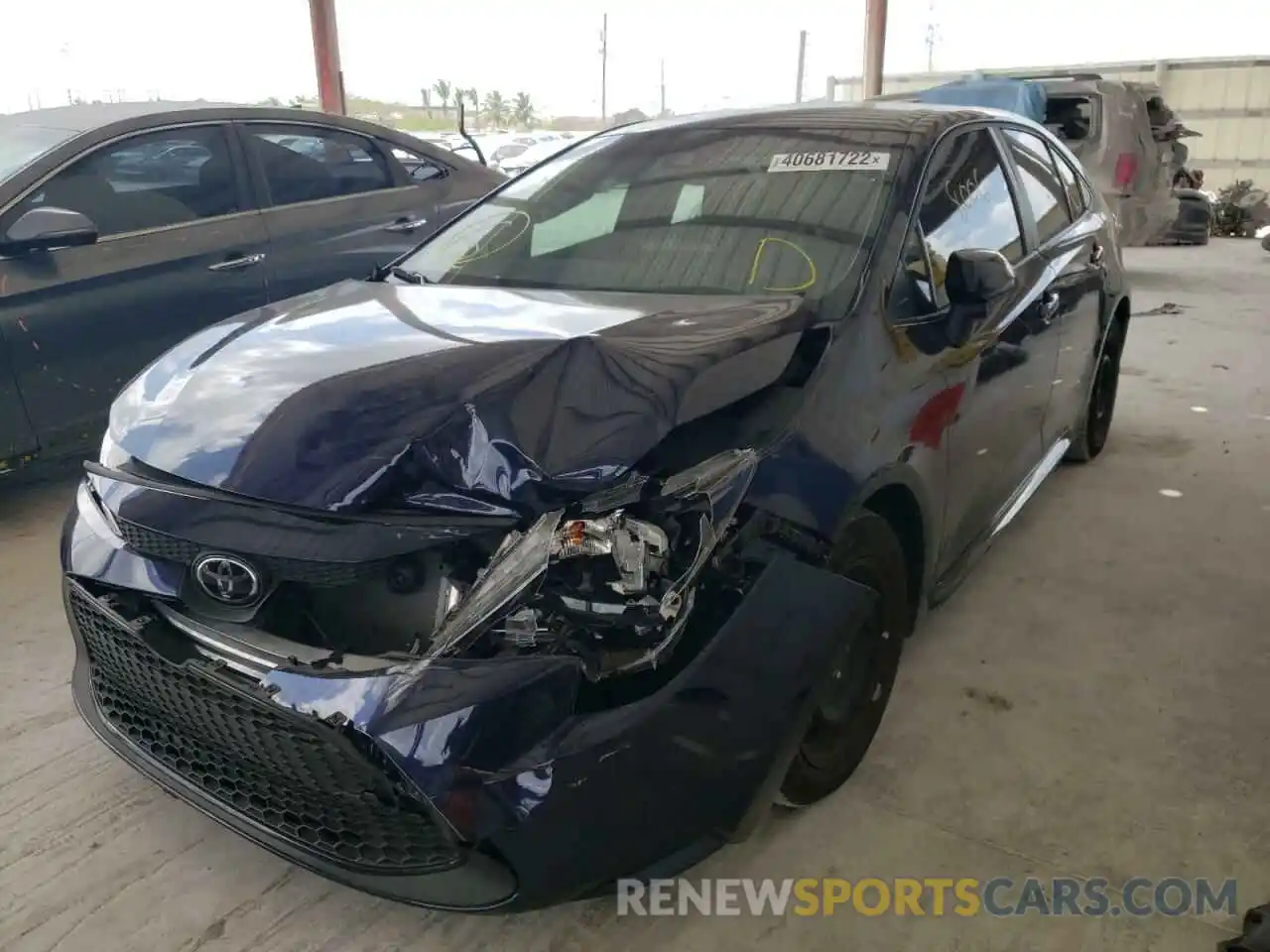 2 Photograph of a damaged car 5YFEPMAE1MP252791 TOYOTA COROLLA 2021