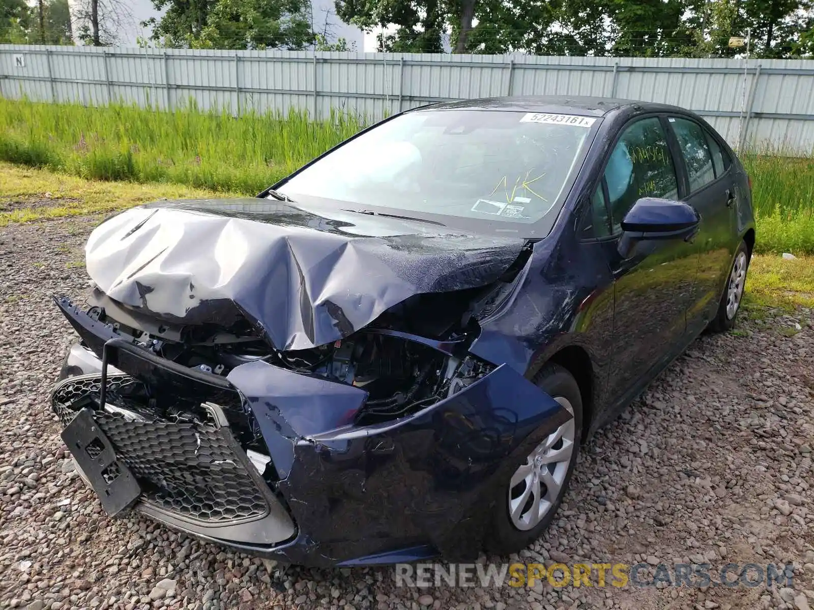 2 Photograph of a damaged car 5YFEPMAE1MP257456 TOYOTA COROLLA 2021