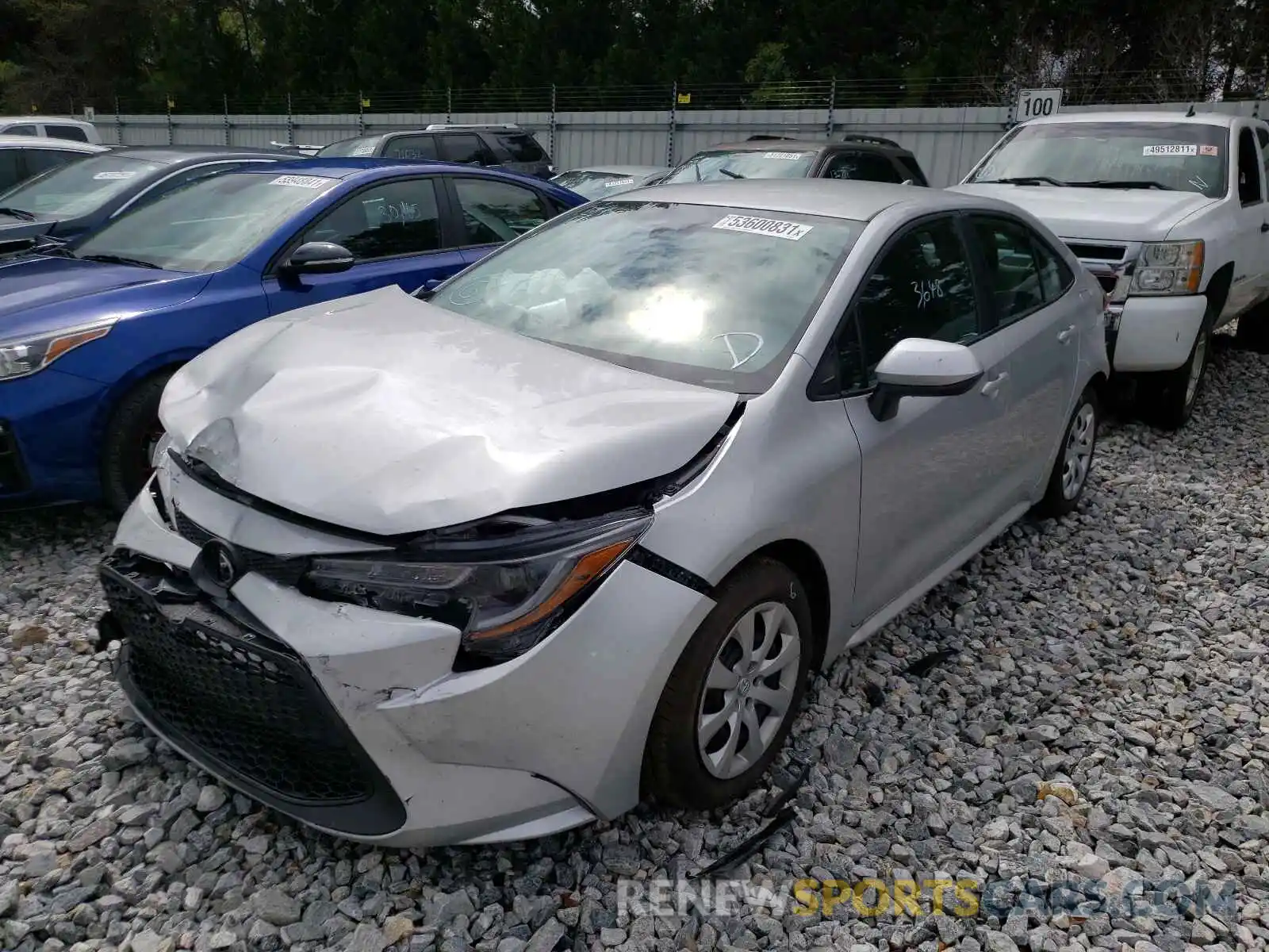 2 Photograph of a damaged car 5YFEPMAE1MP258459 TOYOTA COROLLA 2021