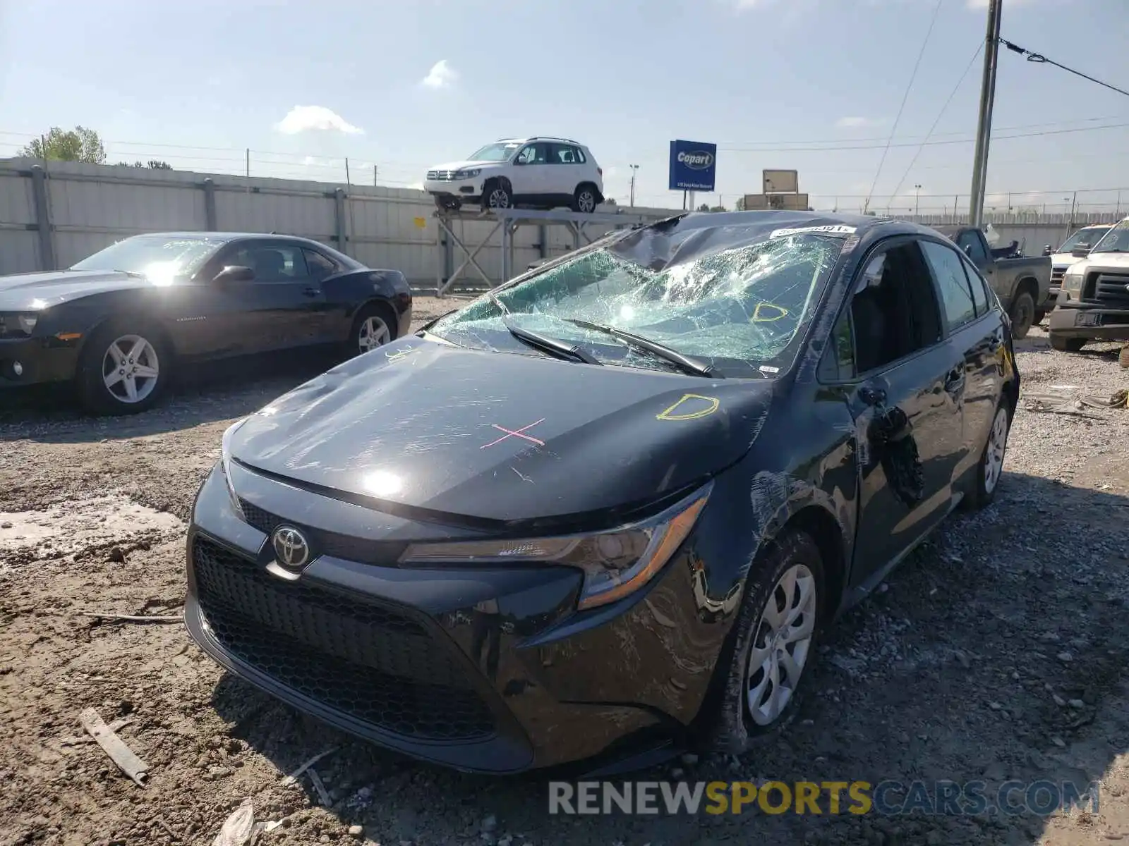 2 Photograph of a damaged car 5YFEPMAE1MP267212 TOYOTA COROLLA 2021