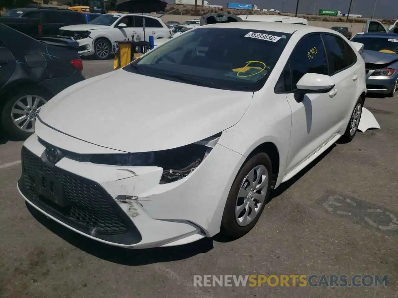 2 Photograph of a damaged car 5YFEPMAE1MP269882 TOYOTA COROLLA 2021