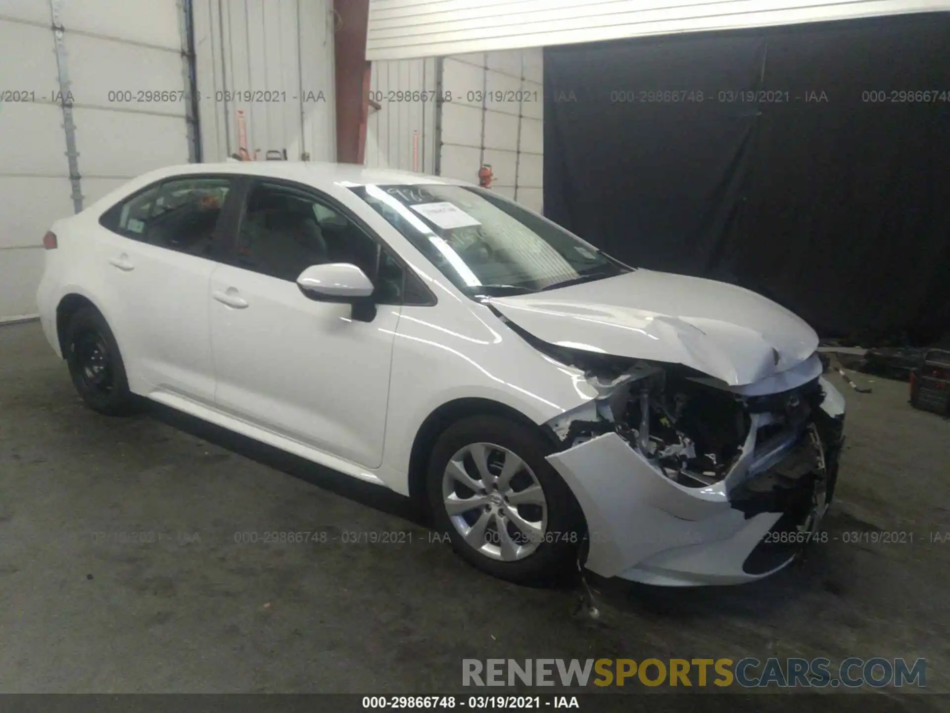 1 Photograph of a damaged car 5YFEPMAE2MP147077 TOYOTA COROLLA 2021