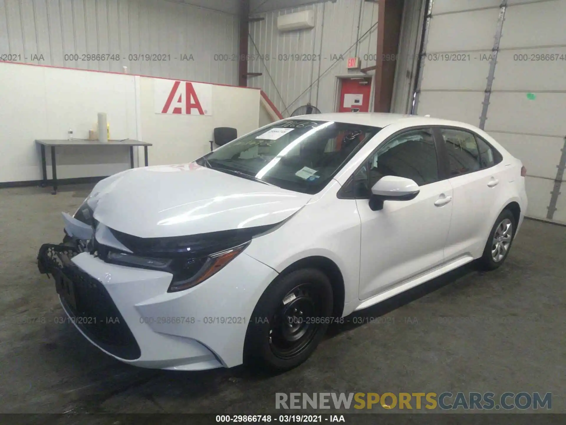 2 Photograph of a damaged car 5YFEPMAE2MP147077 TOYOTA COROLLA 2021