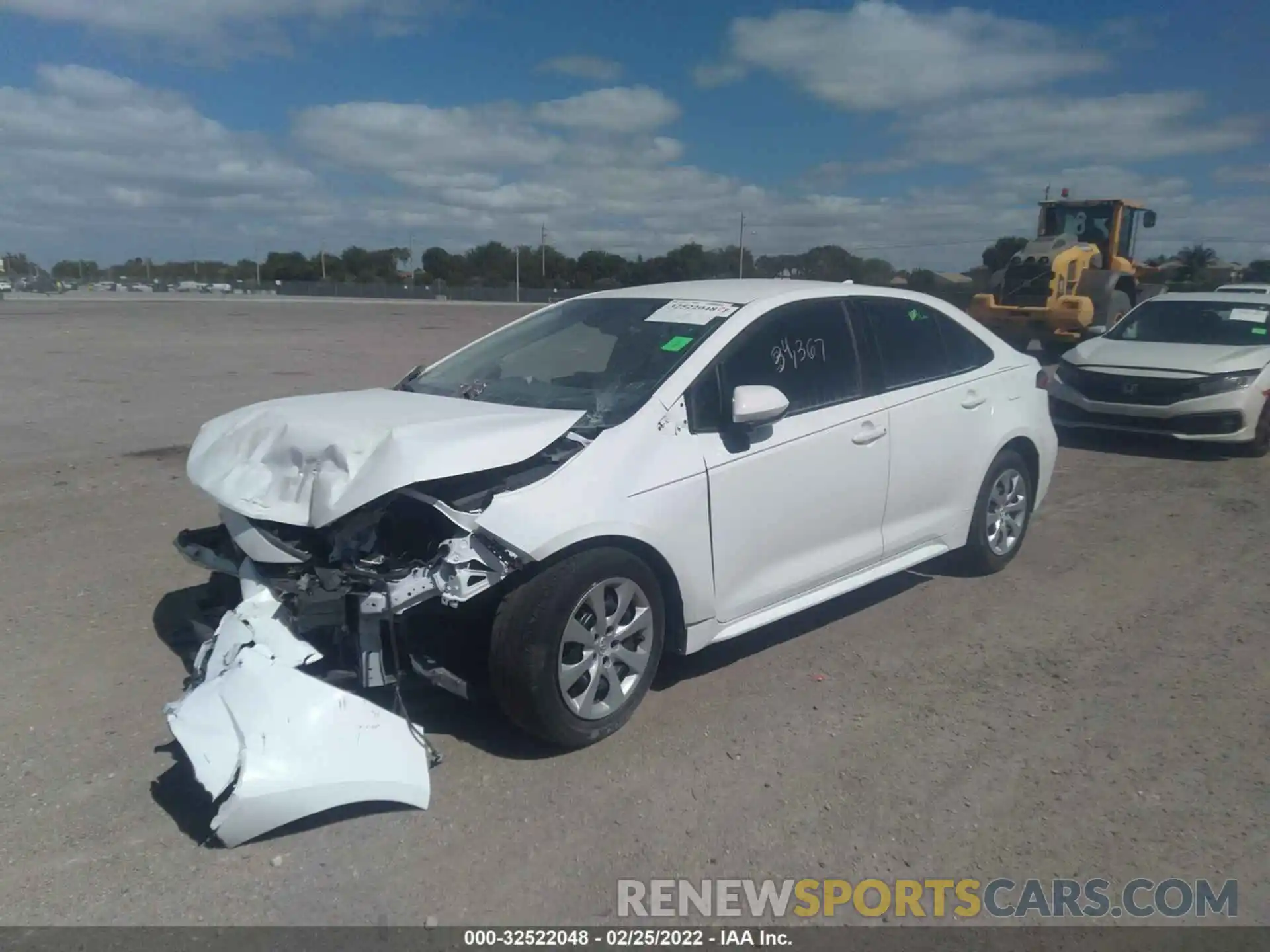 2 Photograph of a damaged car 5YFEPMAE2MP152733 TOYOTA COROLLA 2021