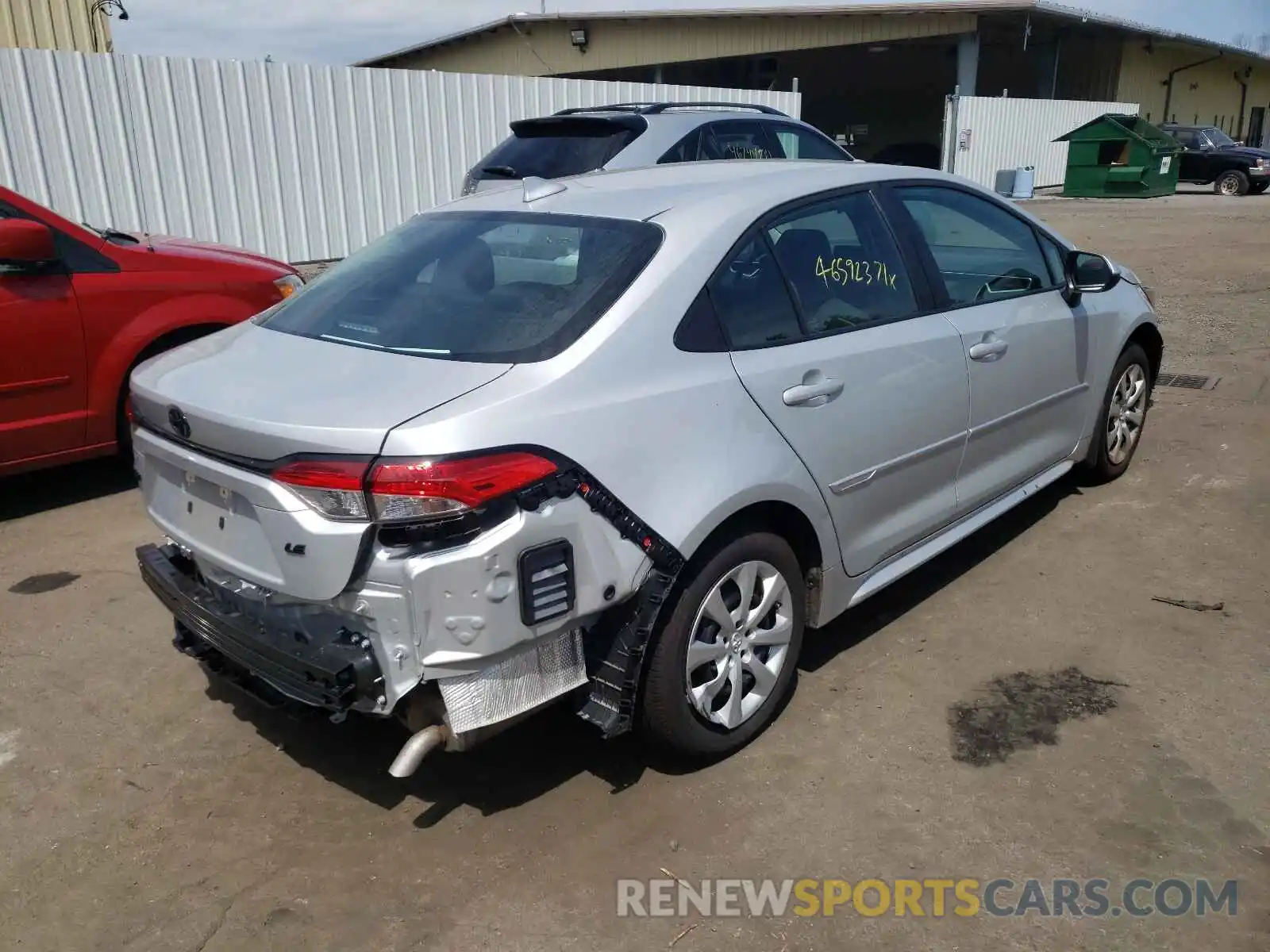 4 Photograph of a damaged car 5YFEPMAE2MP163408 TOYOTA COROLLA 2021