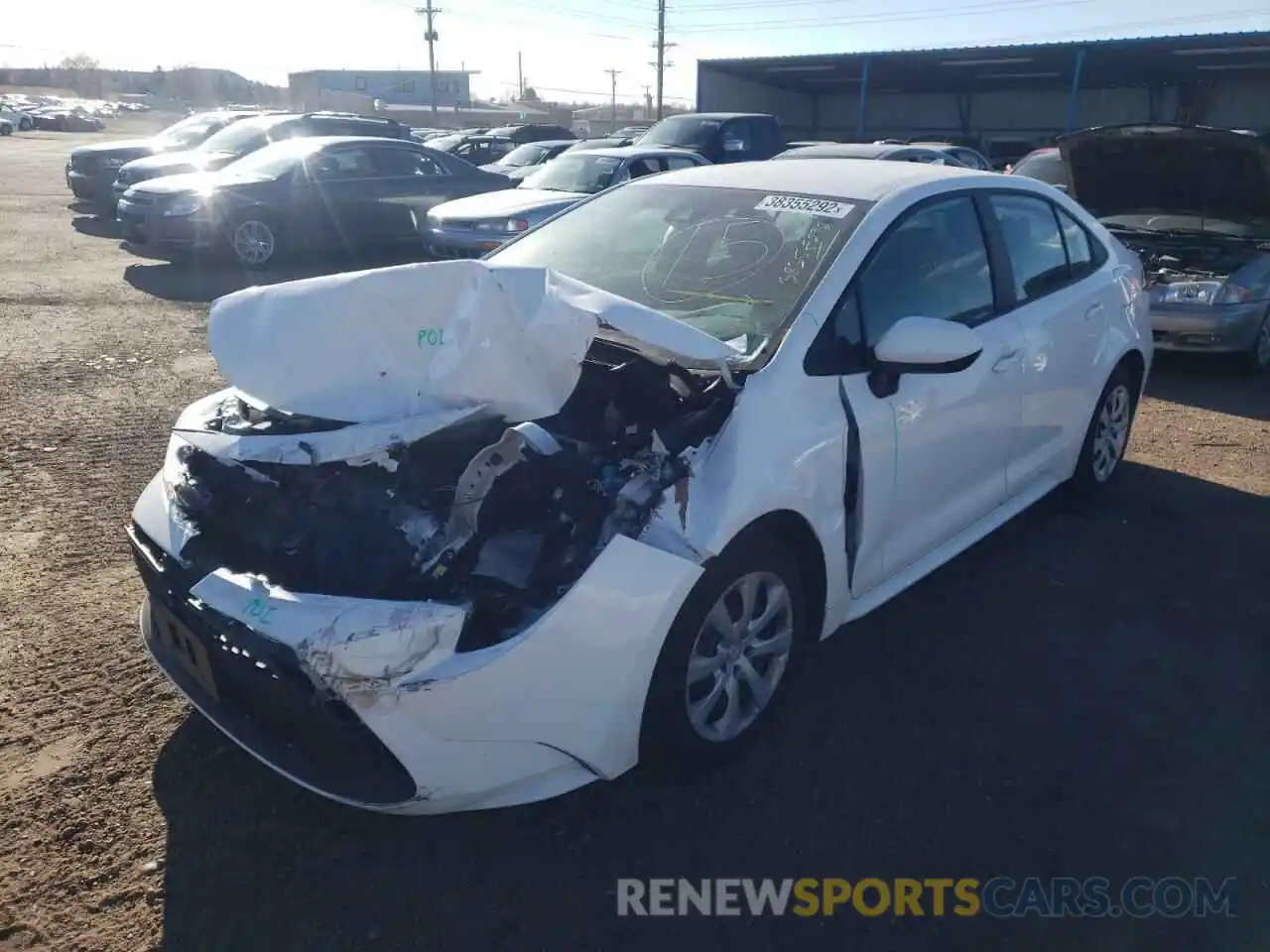 2 Photograph of a damaged car 5YFEPMAE2MP167202 TOYOTA COROLLA 2021